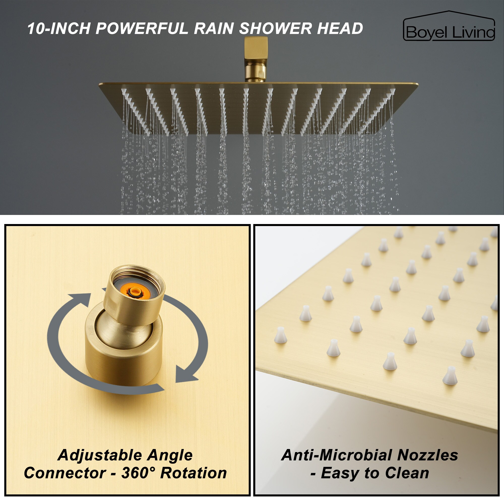 Clihome CSMD-BS880-16BG12 Showerhead-Bar-Panels - View #7