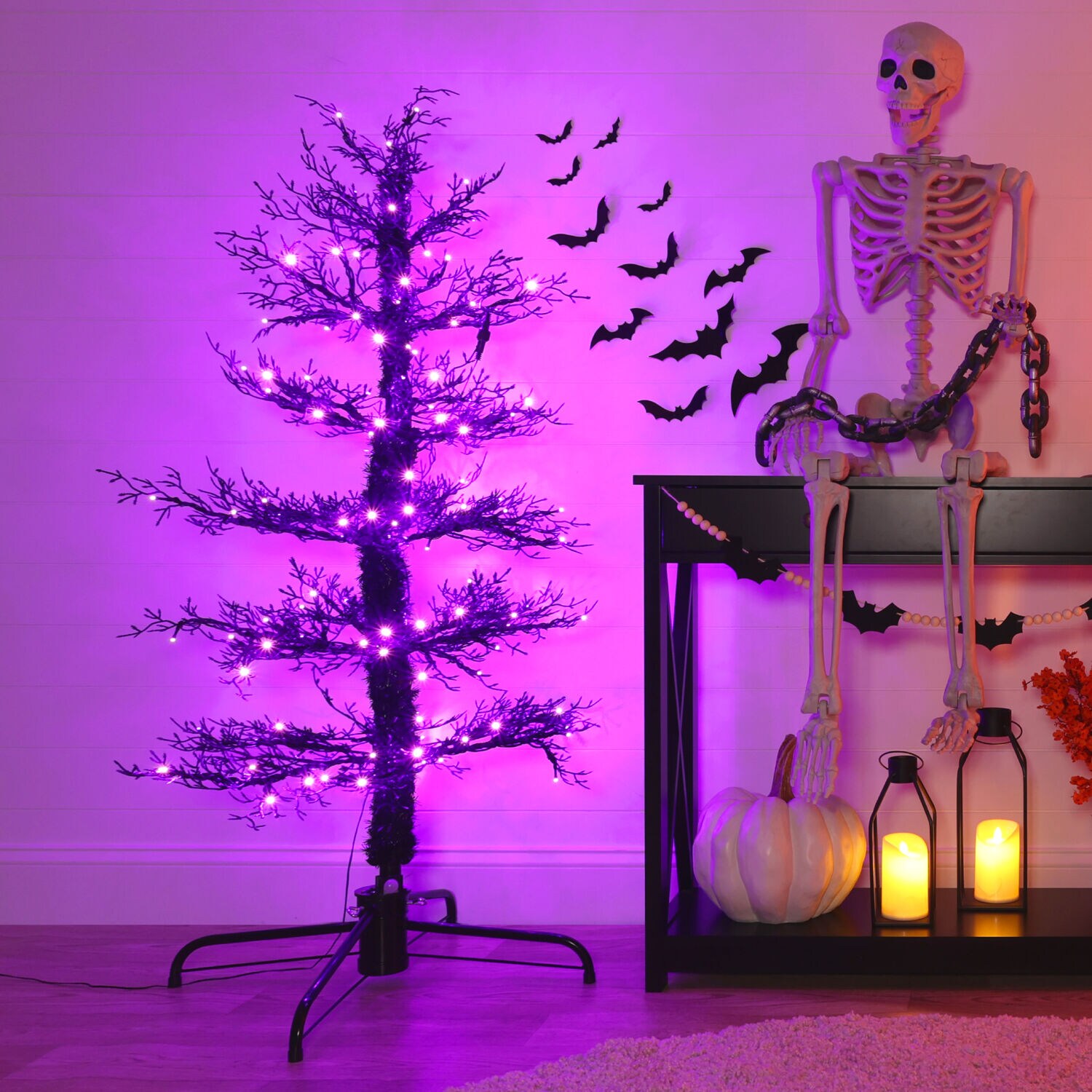 Haunted Hill Farm 5-ft Freestanding Screaming Lighted Tree Animatronic ...