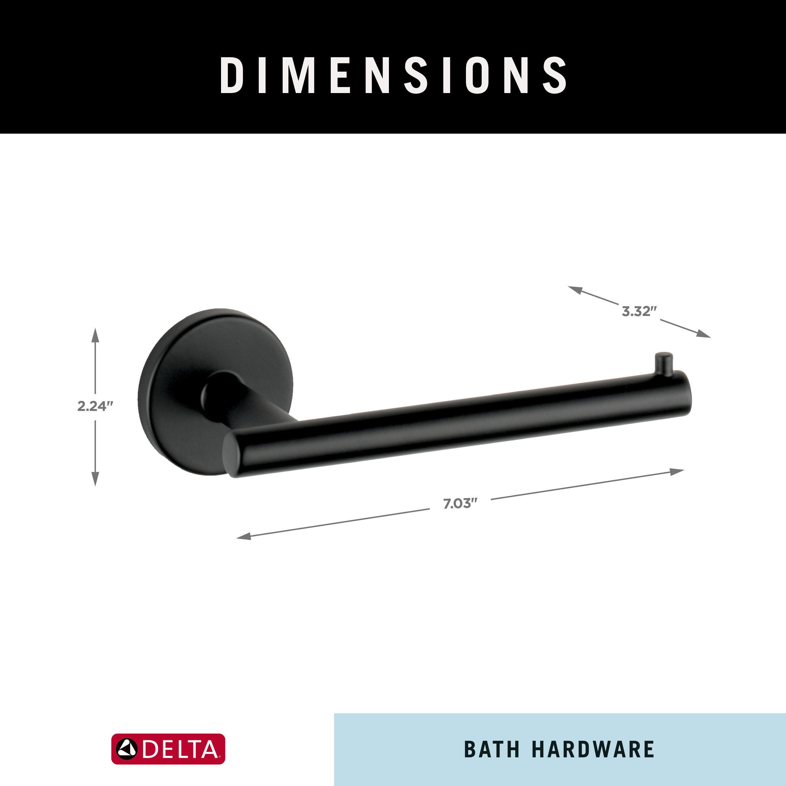 Delta Trinsic Matte Black Wall Mount Single Post Toilet Paper Holder in the Toilet  Paper Holders department at