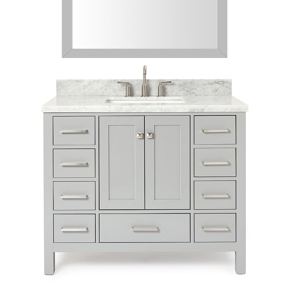 ARIEL Cambridge 43-in Gray Undermount Single Sink Bathroom Vanity with ...