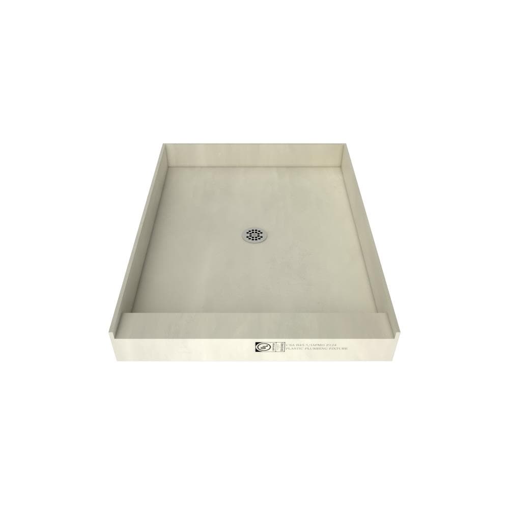 Tile Redi P4236C-PVC 42-in W x 36-in L Made For Tile Single Threshold Rectangle Shower Pan Base with 4.5-in H Threshold (Center Drain)