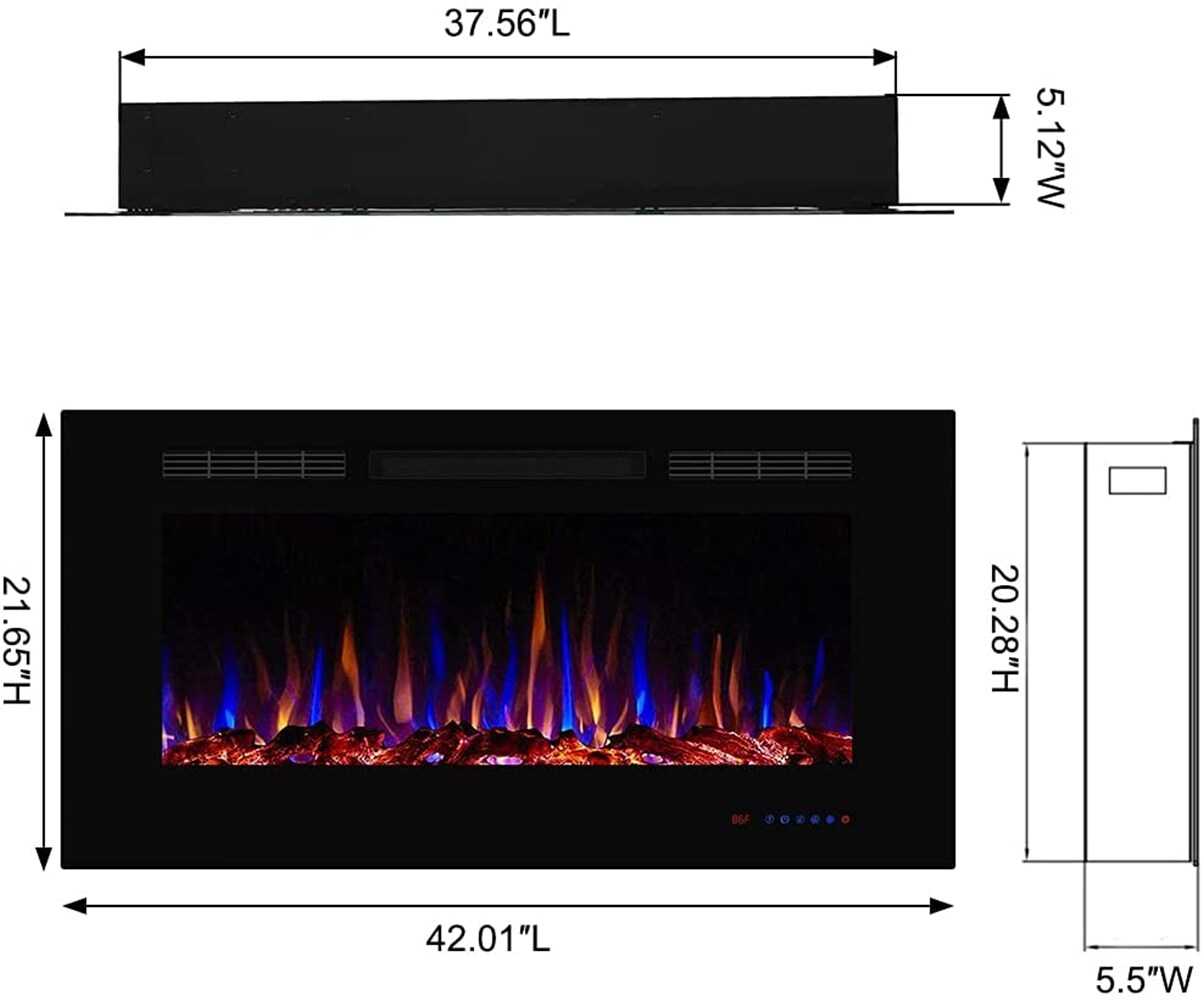 Clihome VL-EF42-BK Electric-Fireplaces - View #3