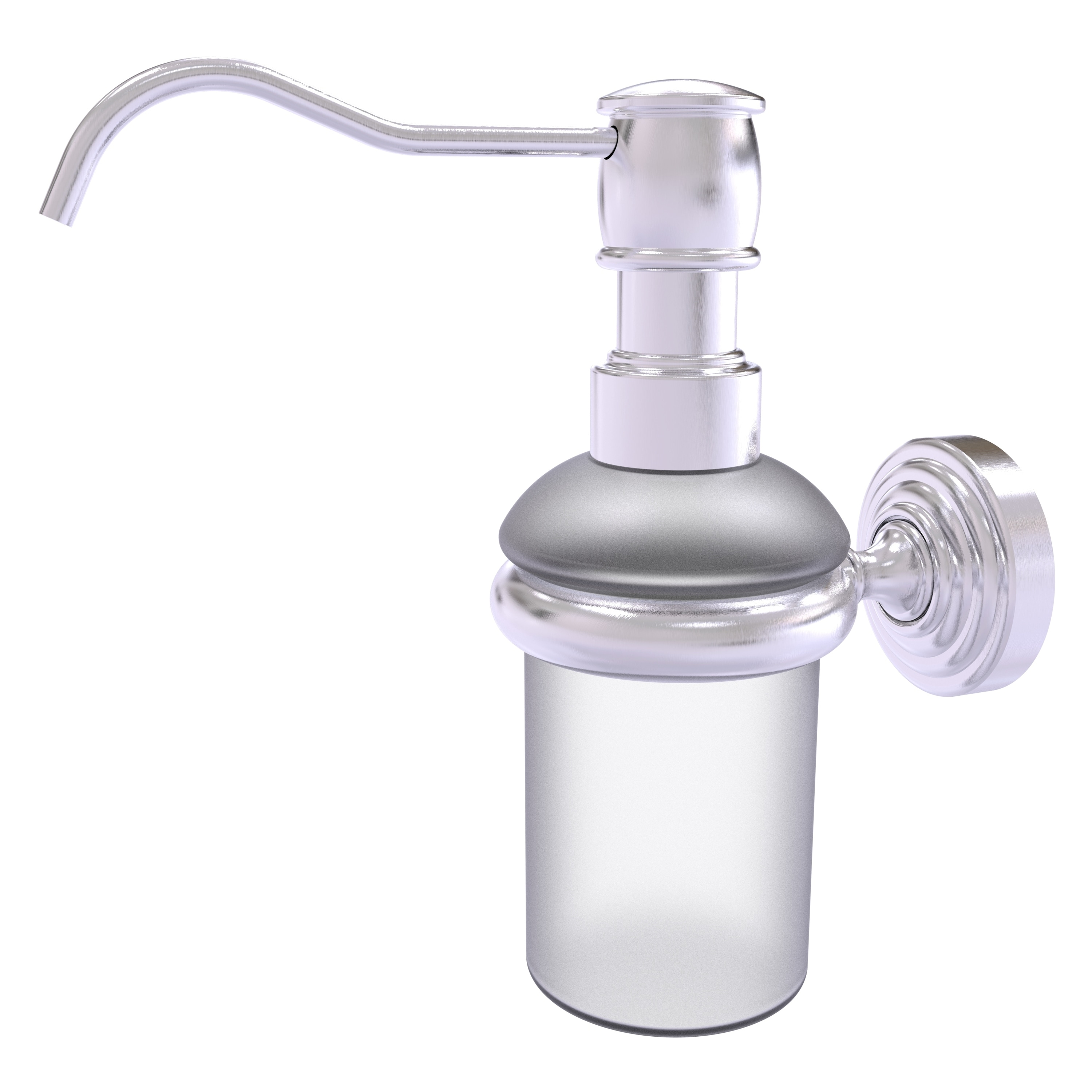 Allied Brass WP-60-SCH Waverly Place Satin Chrome 5-oz. Capacity Wall-mount Soap and Lotion Dispenser