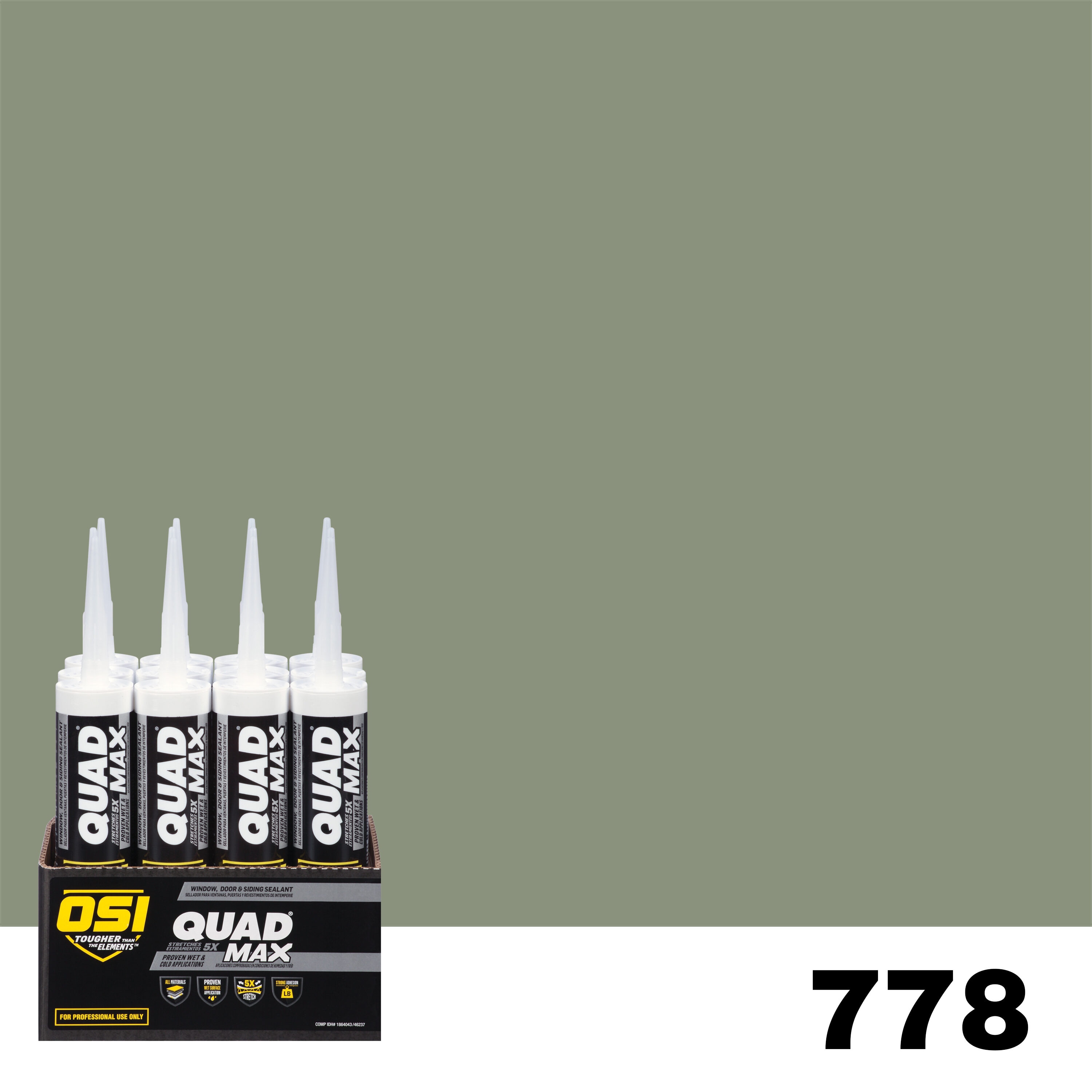 OSI 1869723 Quad Max 9.5-oz Window door Green 778 Paintable Advanced Sealant Caulk