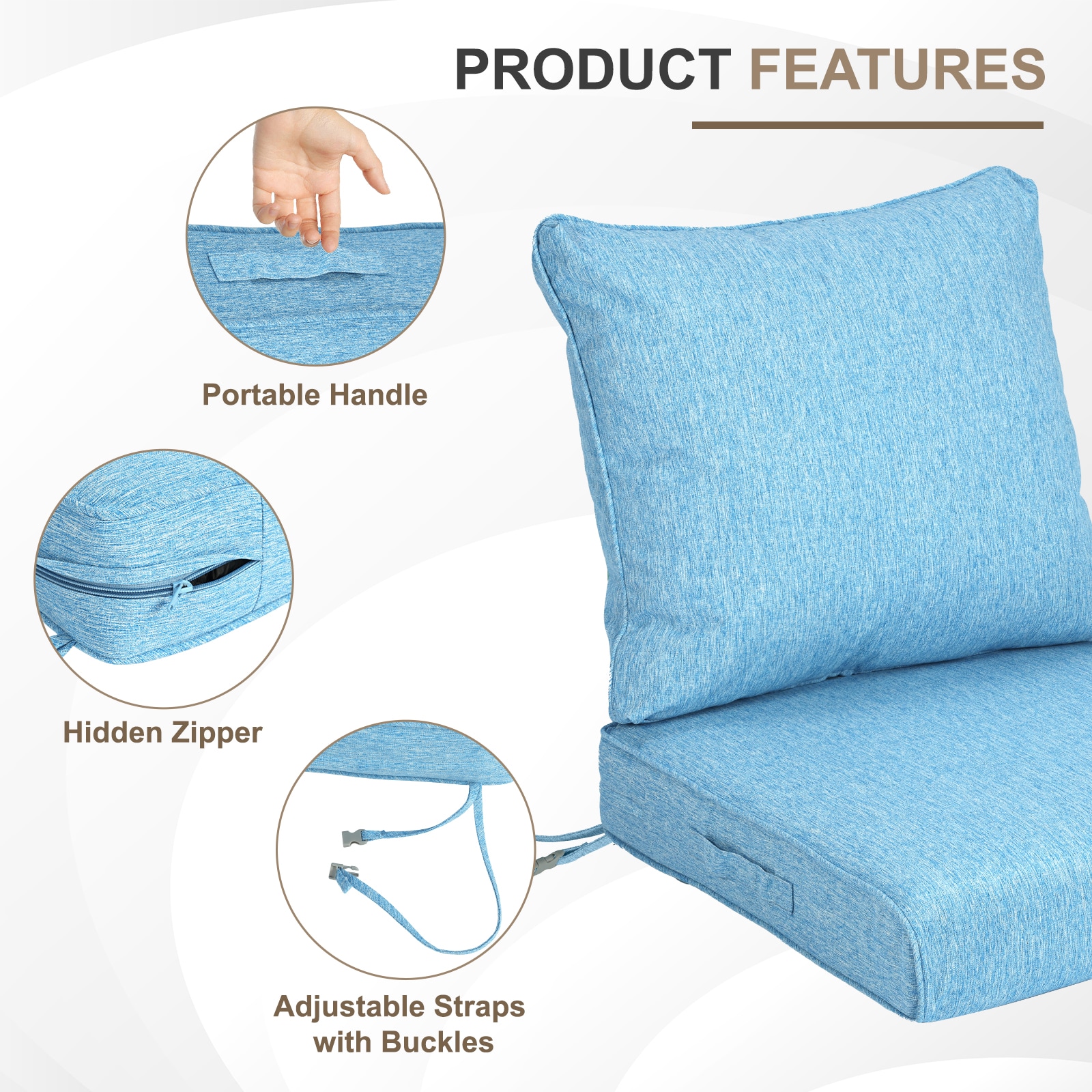 Aoodor A397-PLELE Patio-Furniture-Cushions - View #6