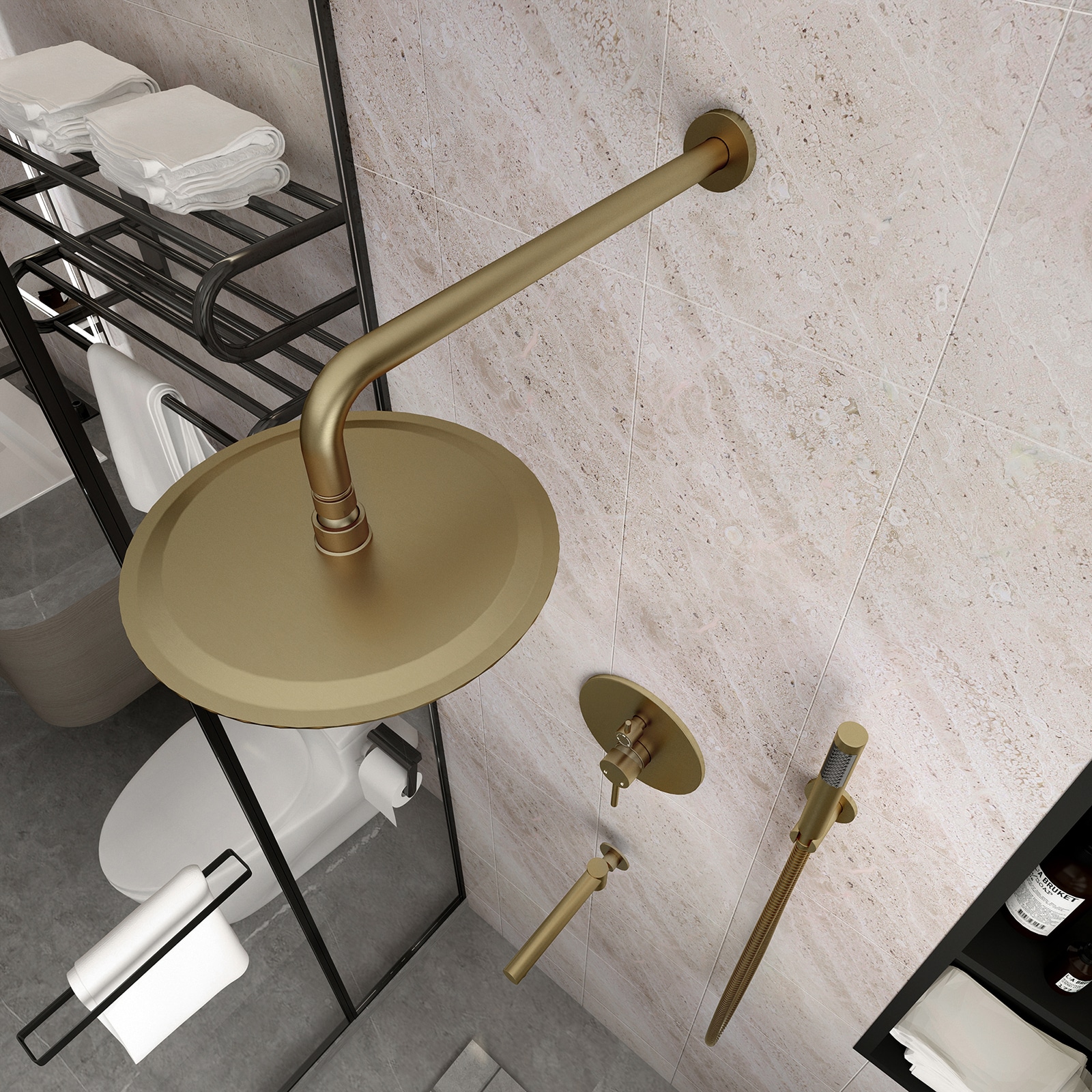 Mondawe MO6006-10BN Showerhead-Bar-Panels - View #3