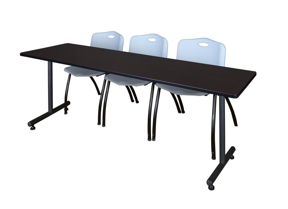Regency MKTRCT8424MW47GY Training Brown 4-Person Training Table (84-in W x 29-in H)