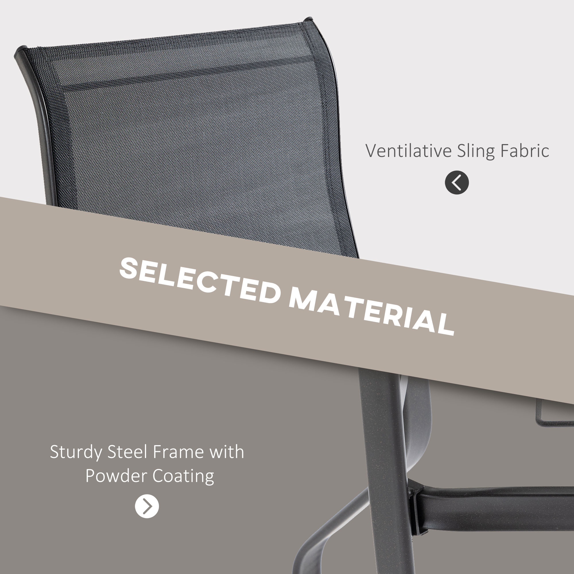 Forclover ASE-080BK Patio-Chairs - View #9