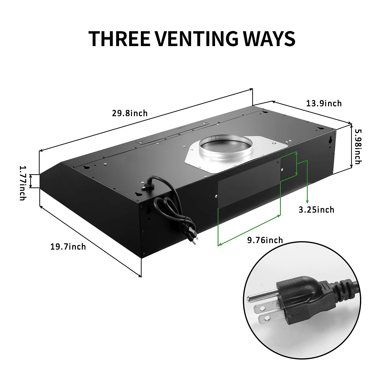 Kahomvis GEHT-QPC2-46V Undercabinet-Range-Hoods - View #4