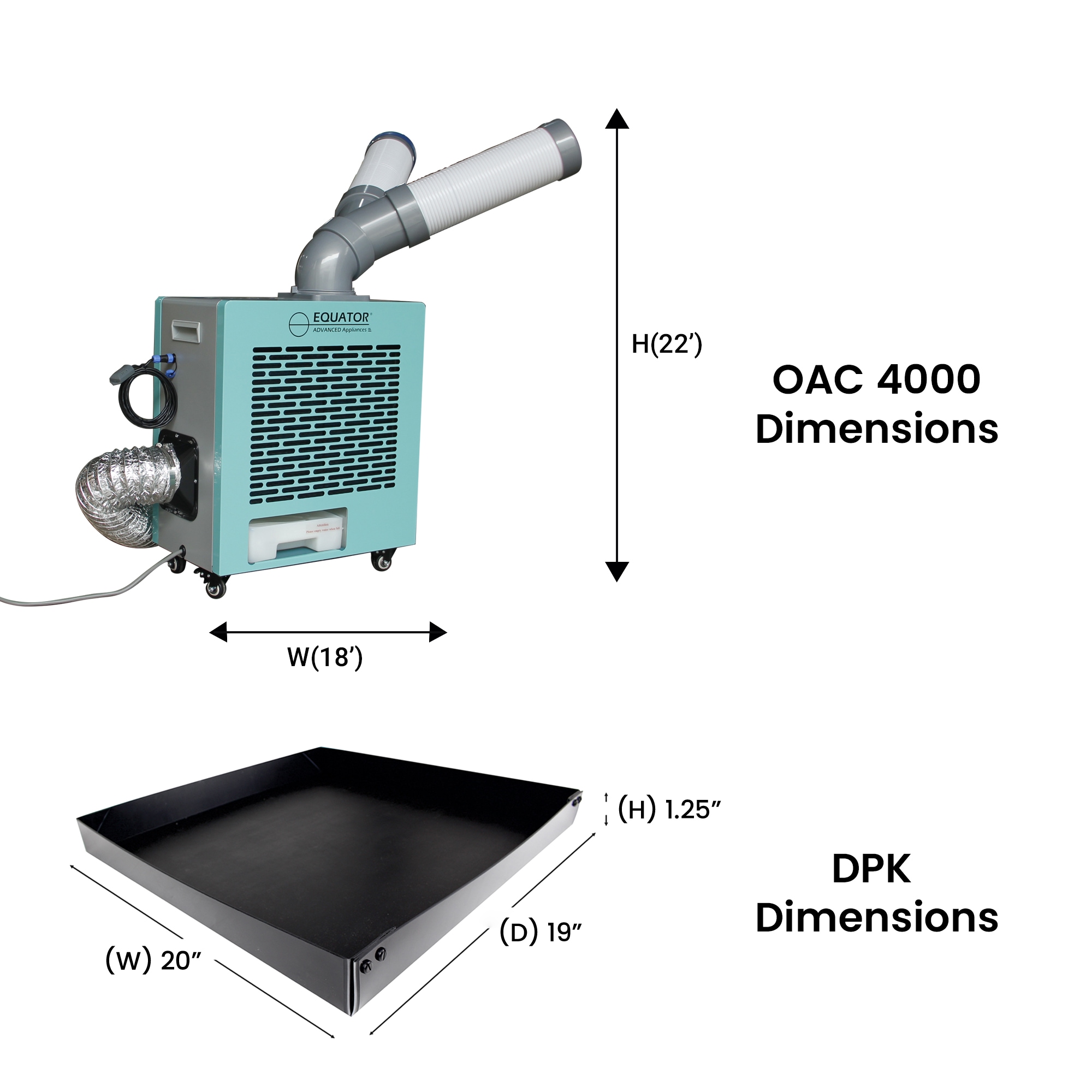 Equator Advanced Appliances OAC 4000 + DPK Portable-Air-Conditioners - View #2