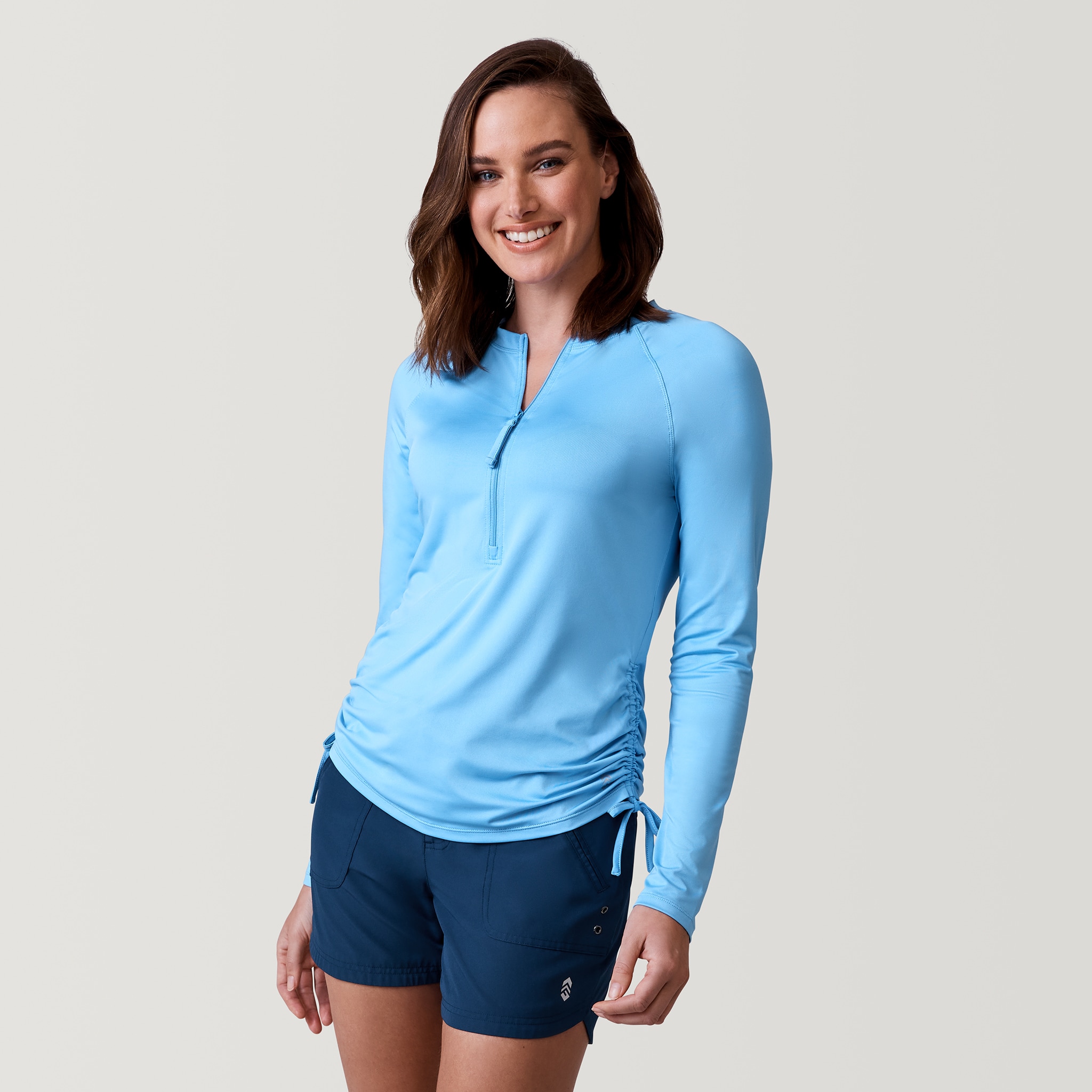 Free Country Half-Zip Long-Sleeve Sunshirt for Ladies