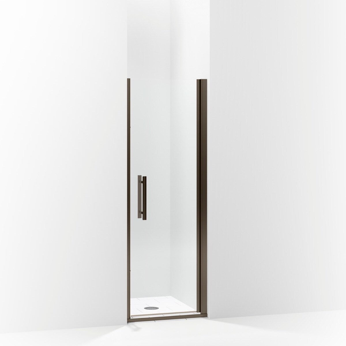 Sterling 5699-27ADR-G05 Finesse Peak Deep Bronze 25-1/2-in x 67-in Semi-frameless Pivot Shower Door