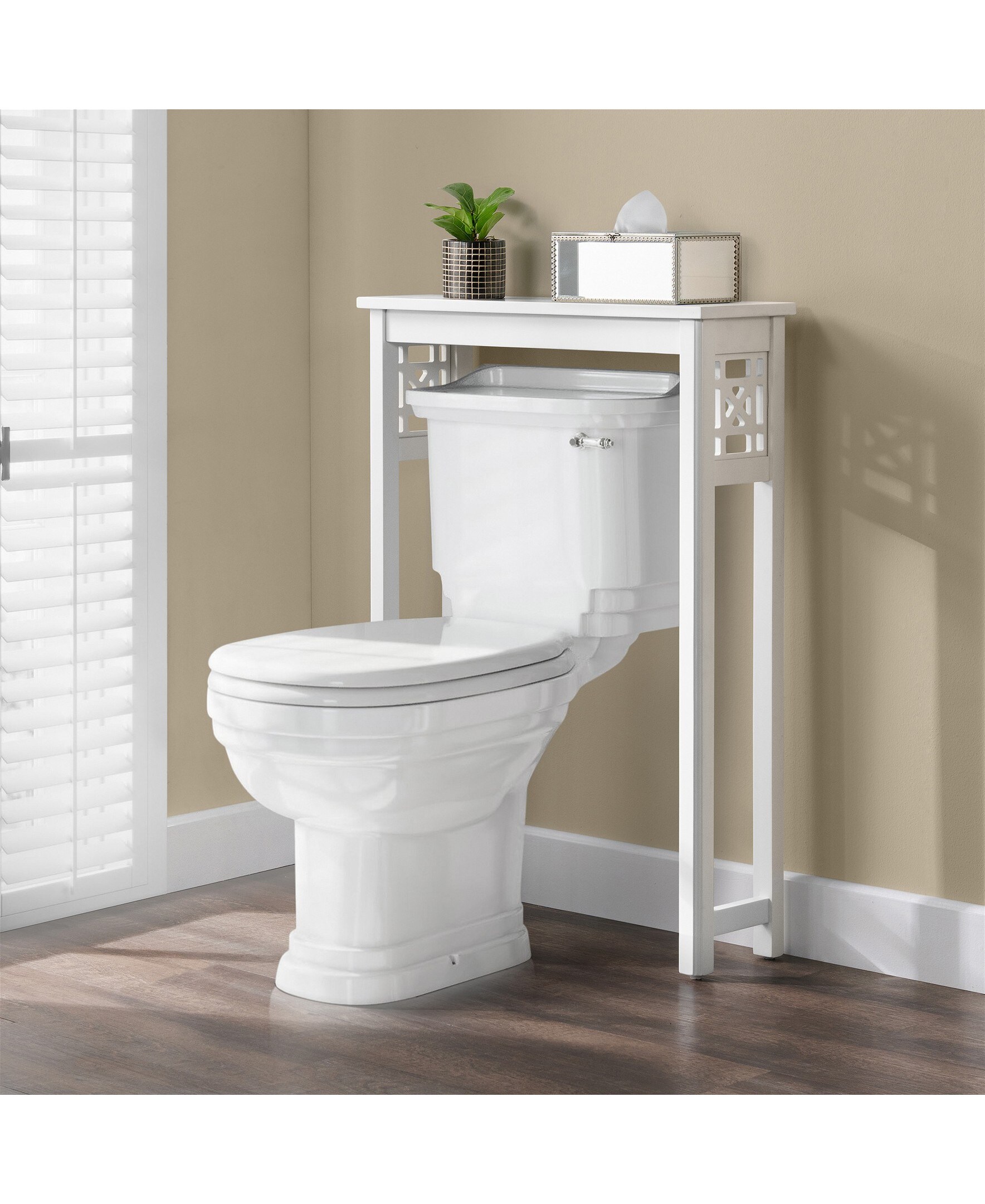 Alaterre Furniture Derby 27inW x 37inH Over Toilet Shelf in the