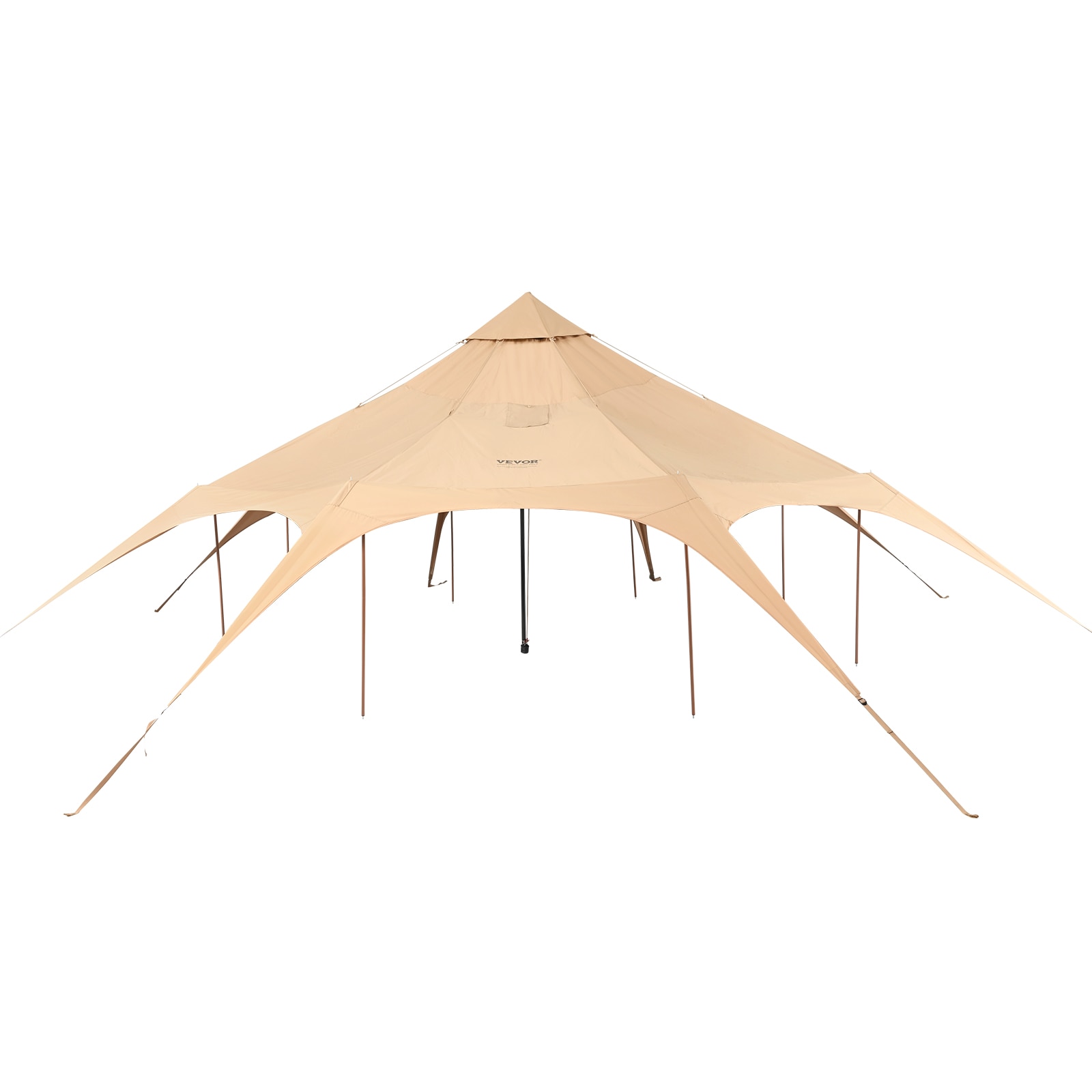 16.4ft Beige Canvas Four Season Yurt for 8 Person Camping