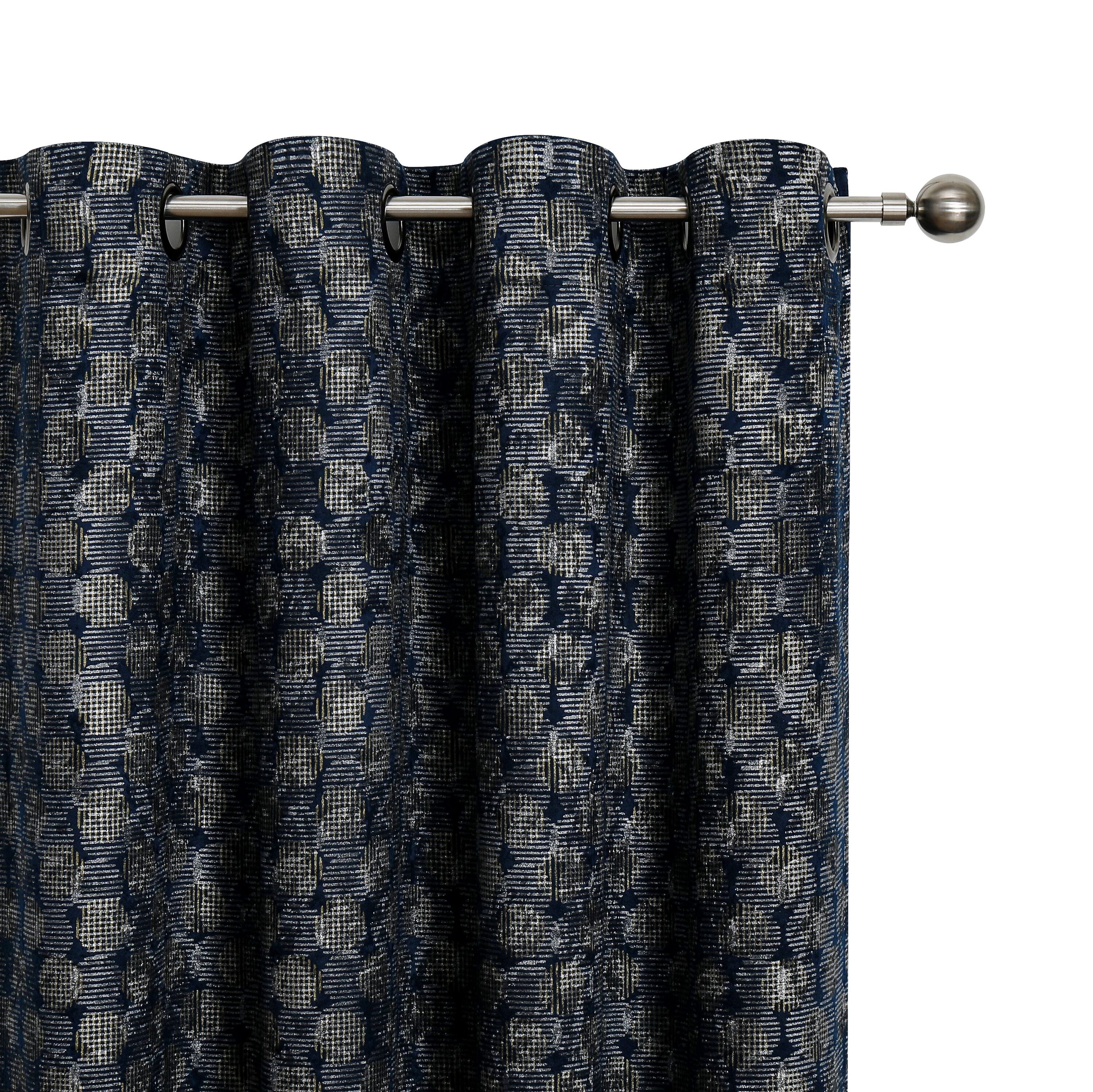 KATE AURORA METALLIC-SYD-PP-NVY curtains - View #2
