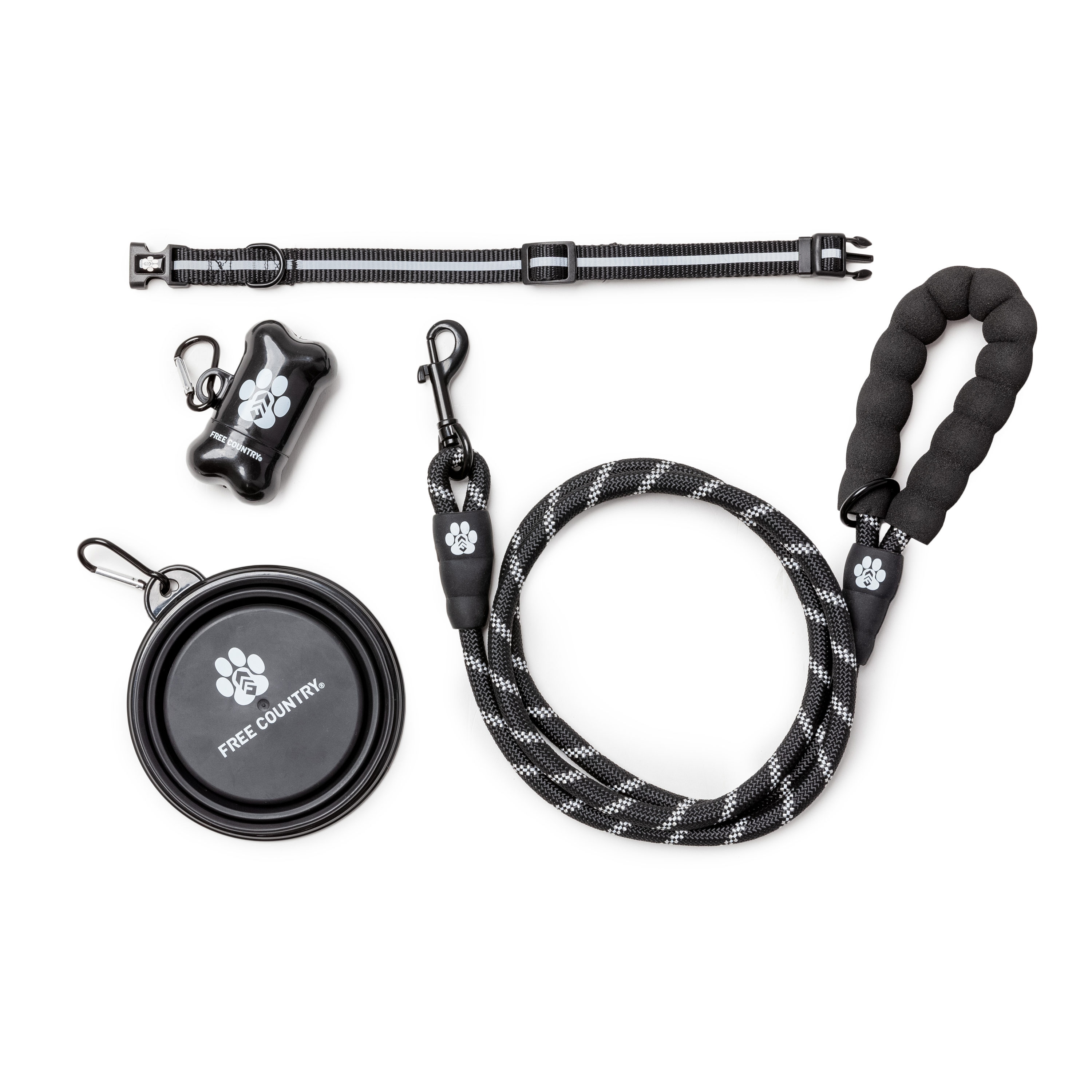 Free Country P200 Medium Black Dog/Cat Handle and feeder clip
