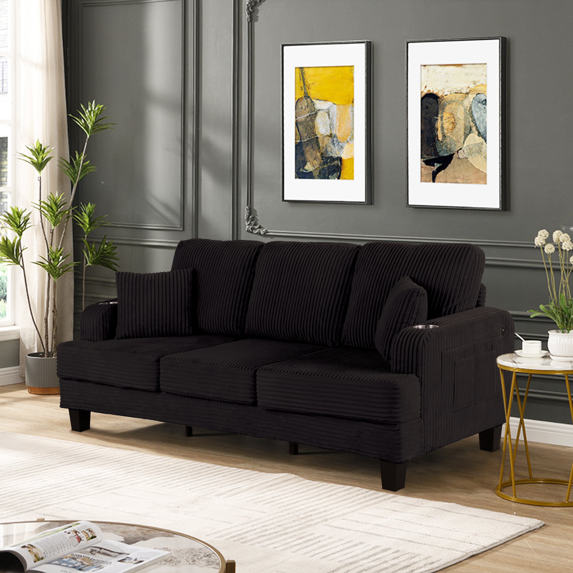 IHOMEadore MDSL6932BK Sofas-Loveseats - View #9