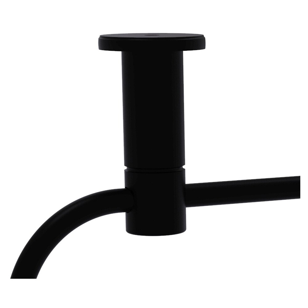 Allied Brass Matte Black Metal Undercabinet Paper Towel Holder at