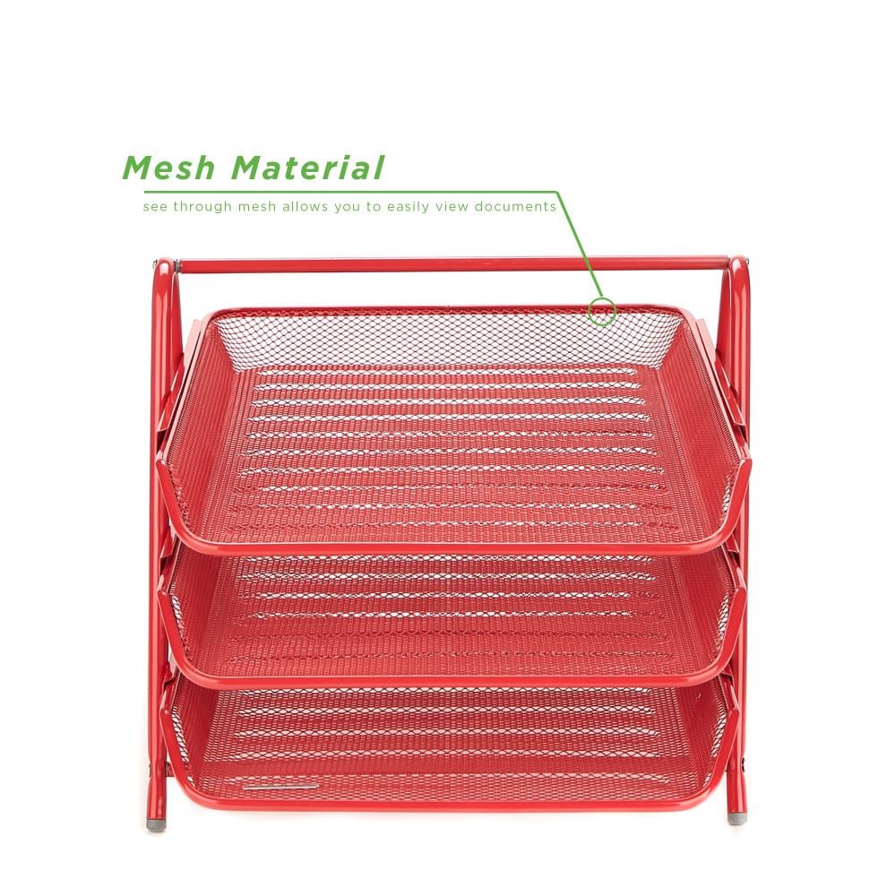 Mind Reader 3TPAPER-RED Desktop-Organizers - View #4