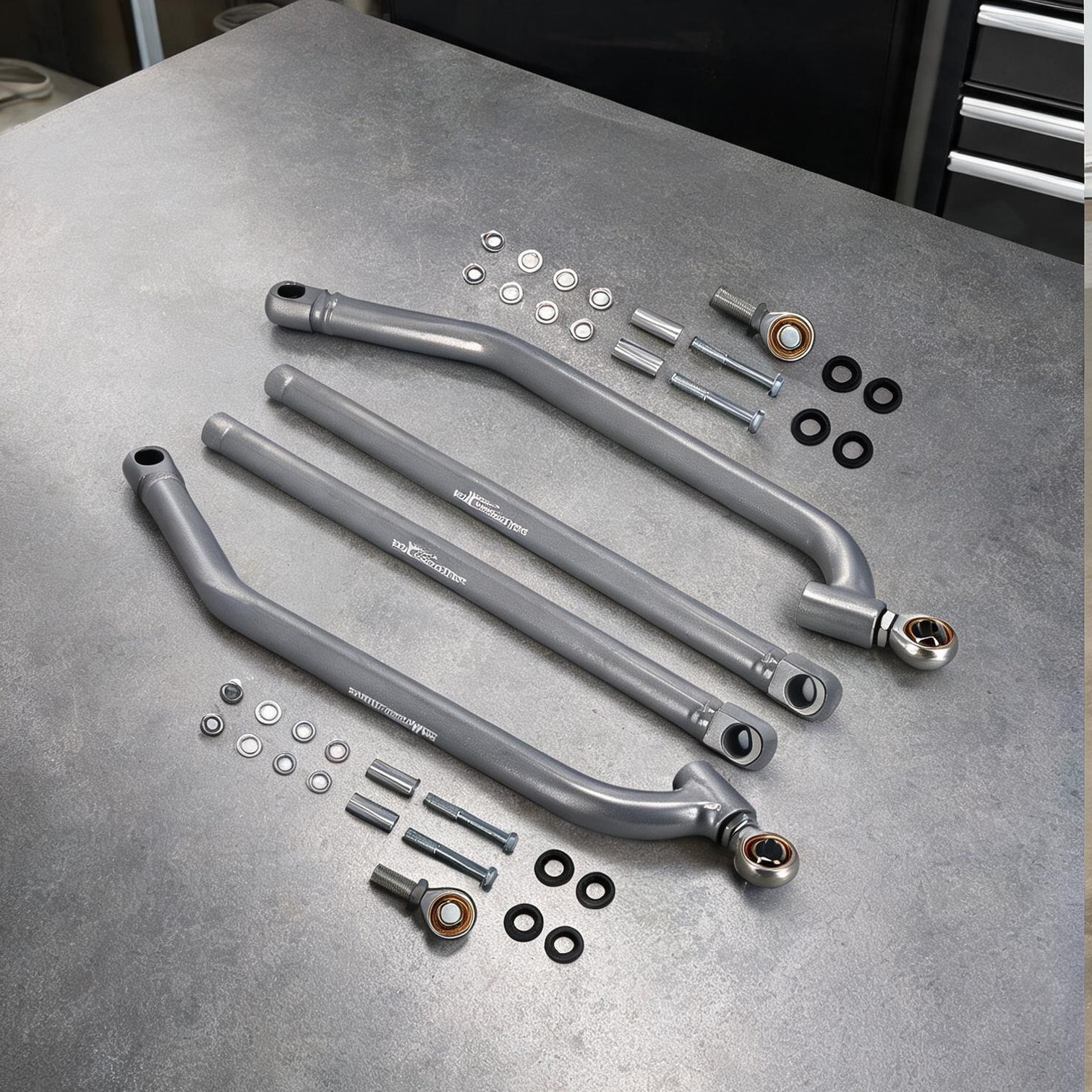 sunjurt Rear Lower Position Control Arm combining Gray 20 Carbon Steel 26.8 x 7.9 x 5.1 and Rear Upper Position