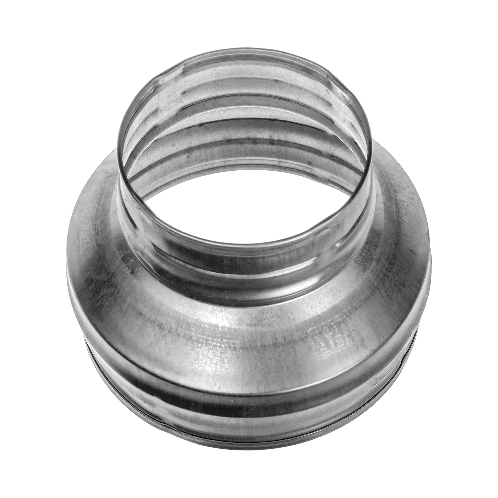 Numhew 5-in to 4-in Silver Galvanized Steel Duct Reducer Increaser