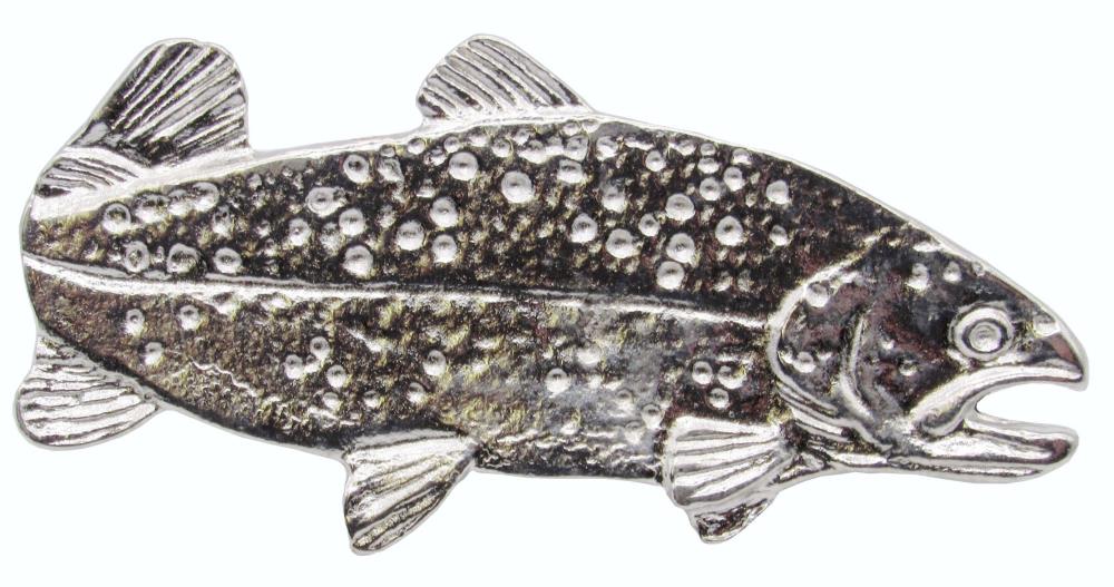 Buck Snort Lodge Products Fish Nickel Novelty Rustic Cabinet Knob at