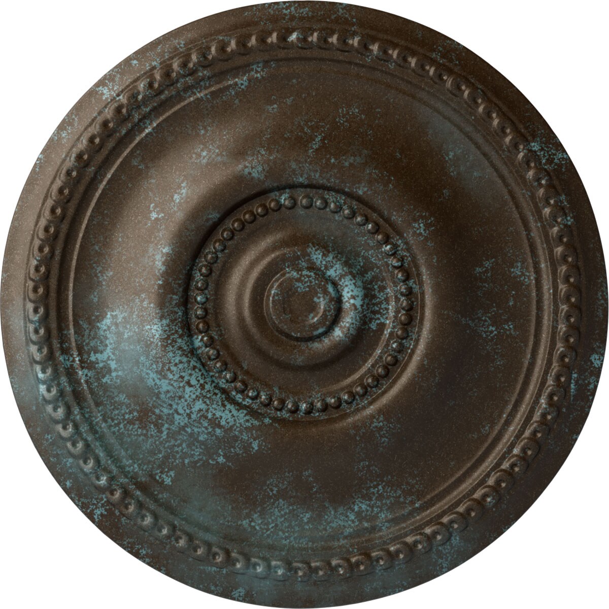 Ekena Millwork CM20BEBBS Raynor 20.625-in W x 20.625-in L Painted Bronze Blue Patina Polyurethane Whole Ceiling Medallion