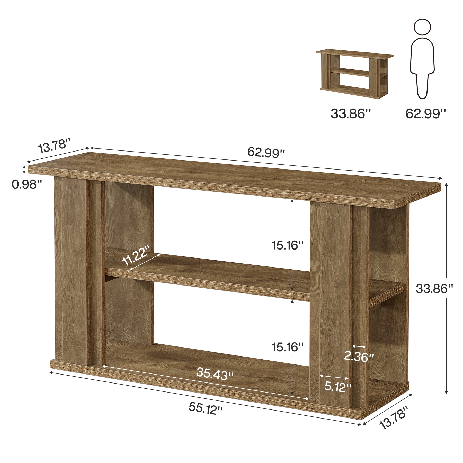 Tribesigns LWOYJL-1531YY Console-Sofa-Tables - View #4