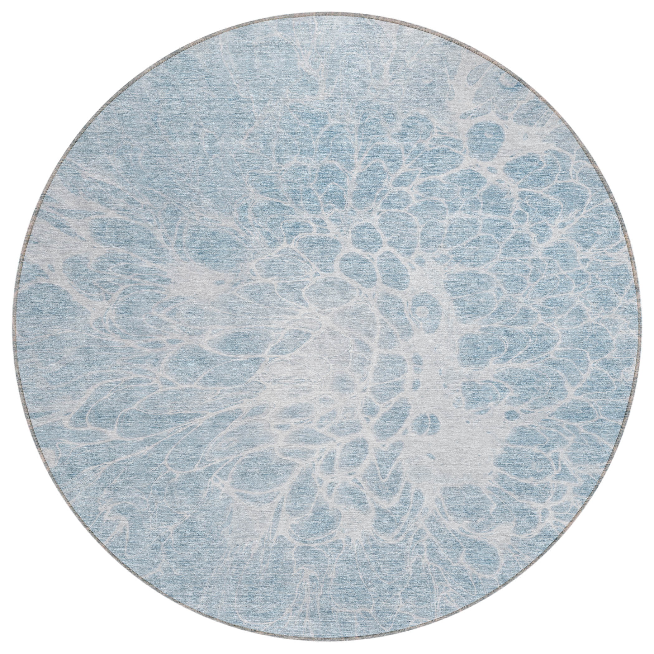 Addison Rugs ACN653SK8RO Chantille ACN653SK 8 x 8 (ft) Polyester Sky Round Indoor/Outdoor Geometric Machine washable Area rug