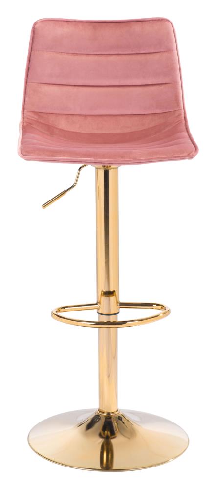 Zuo Modern Prima Pink and Gold 31.7-in H Adjustable height