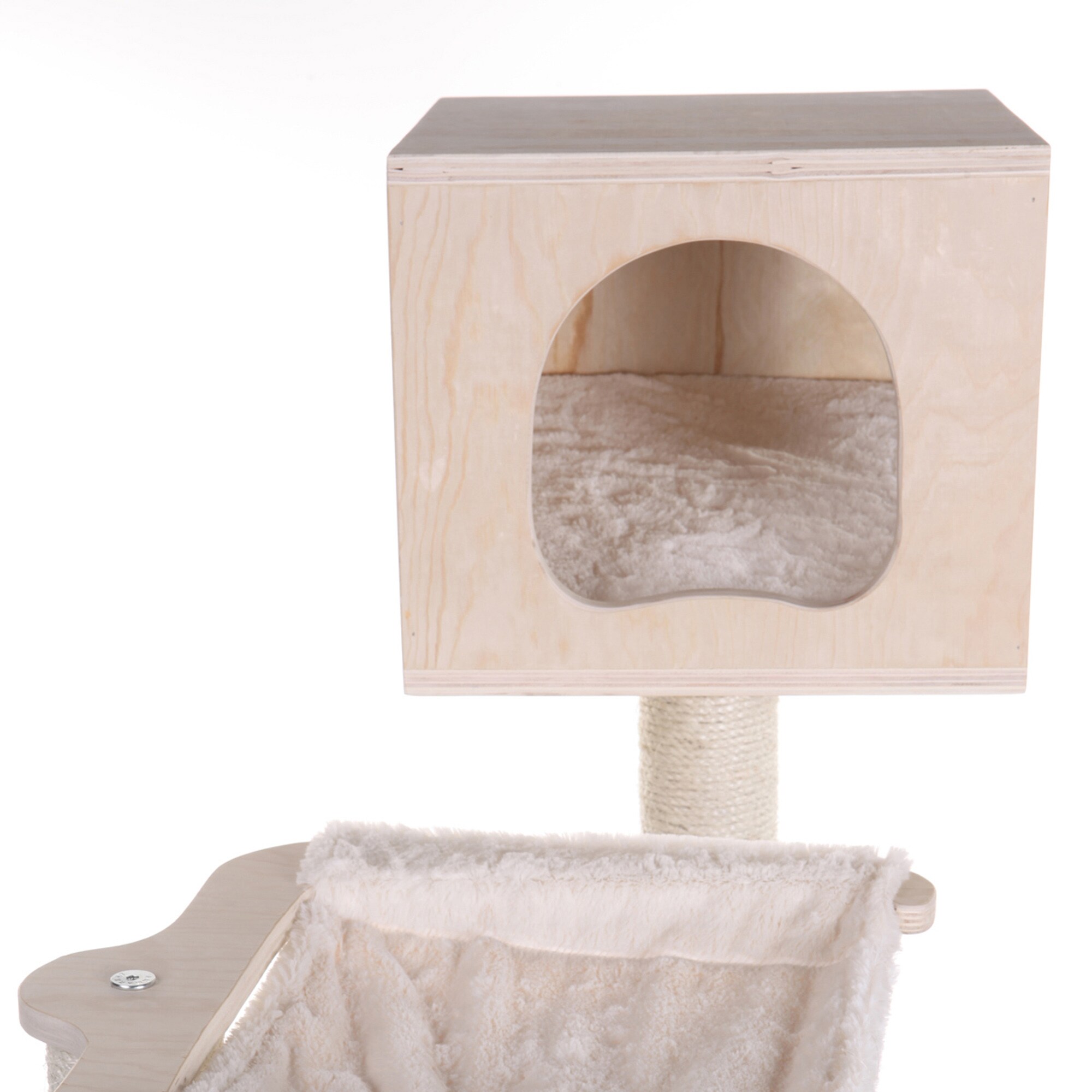 89'' Natural Beige Scots Pine Cat Tree with Sisal Posts