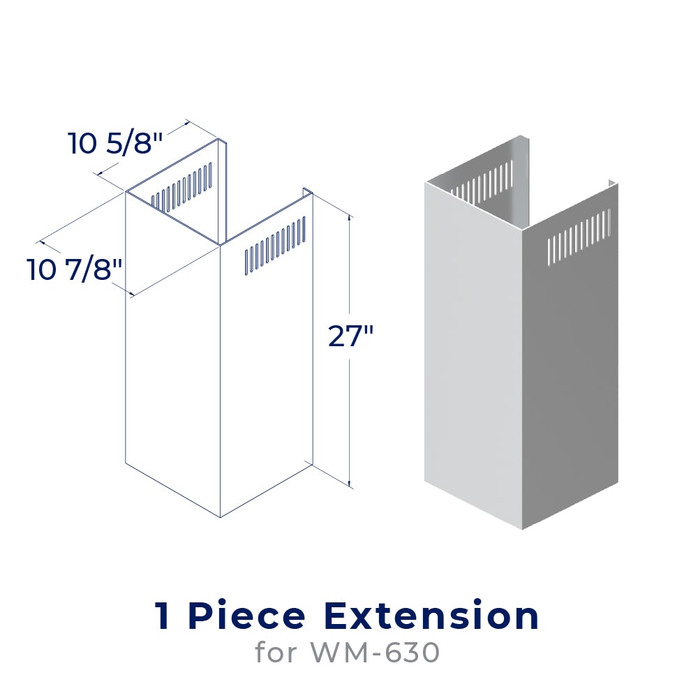 Hauslane CHE007 Duct-Free Wall-Mounted range hood Hood extension kit Stainless Steel