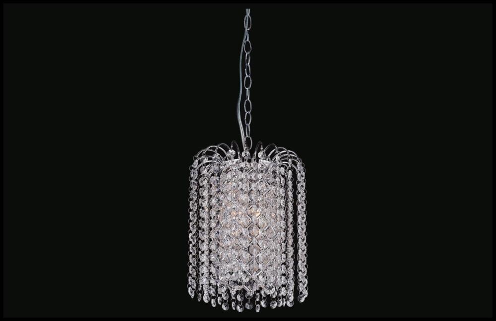 CWI Lighting 8024P9C Prism 3-Light Chrome Traditional Drum Mini Hanging Pendant Light