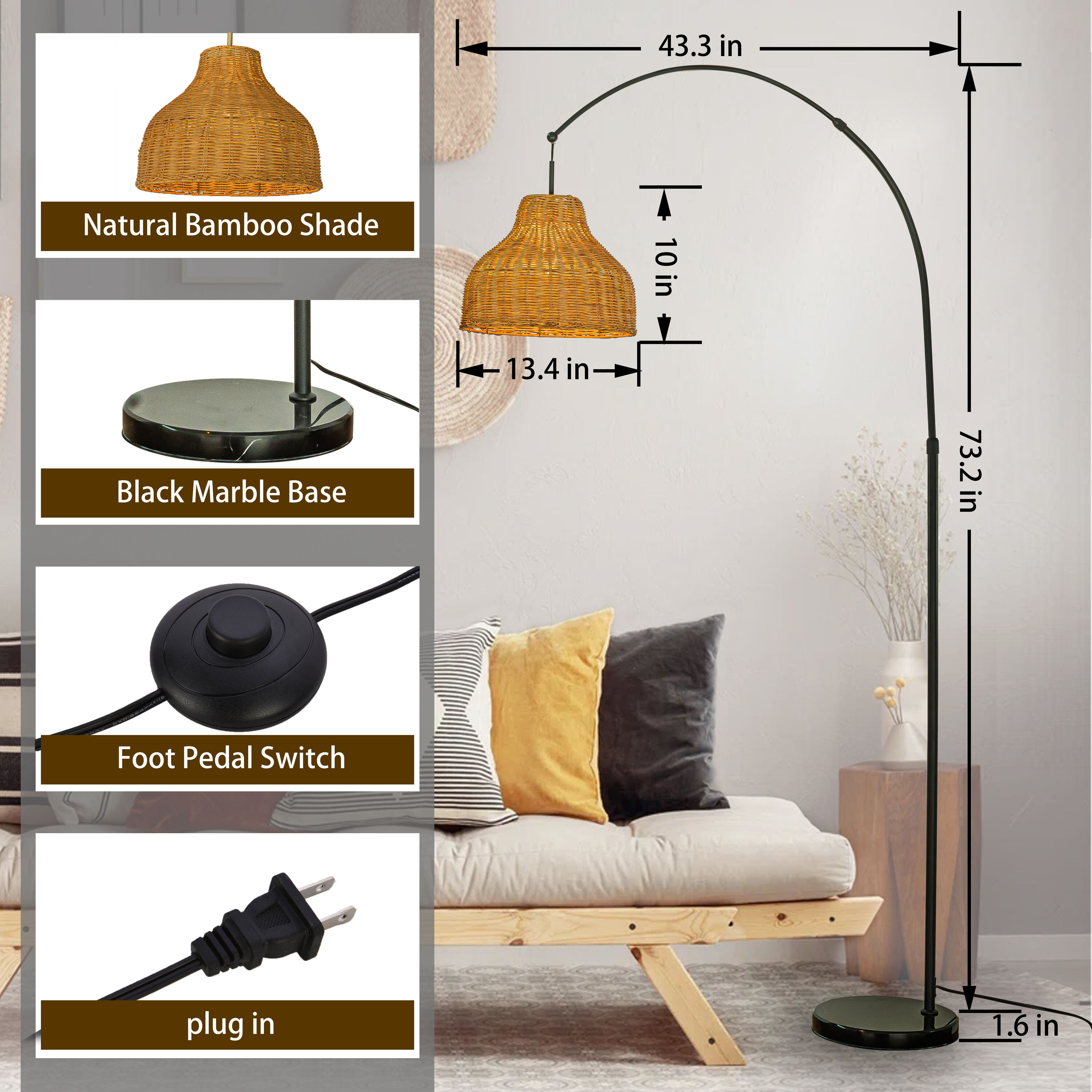 AloaDecor Lighting L7127F34BK01A floorlamps - View #3