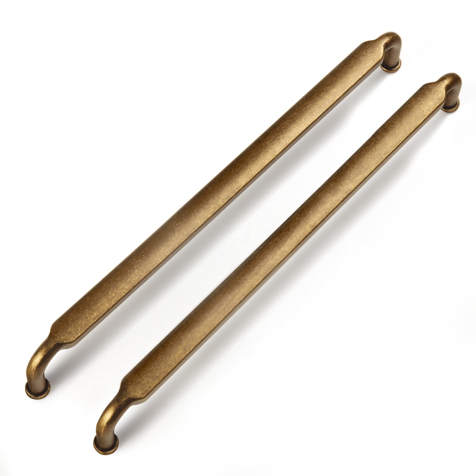 Lovav Antique Brass 10 Inch Hole Centers 6 Pack Alloy Cabinet Pulls Solid Drawer Handles Kitchen Hardware