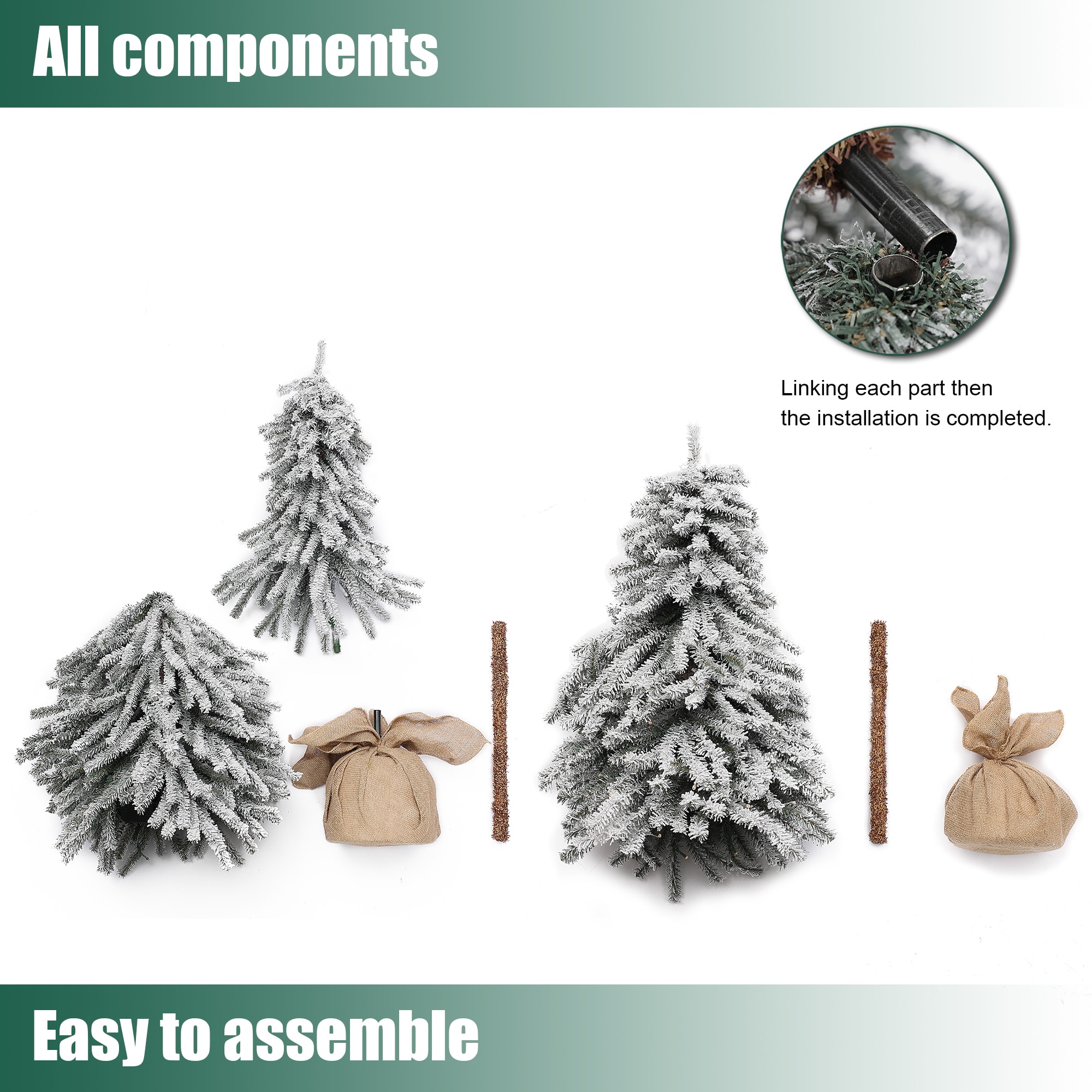 LuxenHome WHAP1807 Artificial-Christmas-Trees - View #10