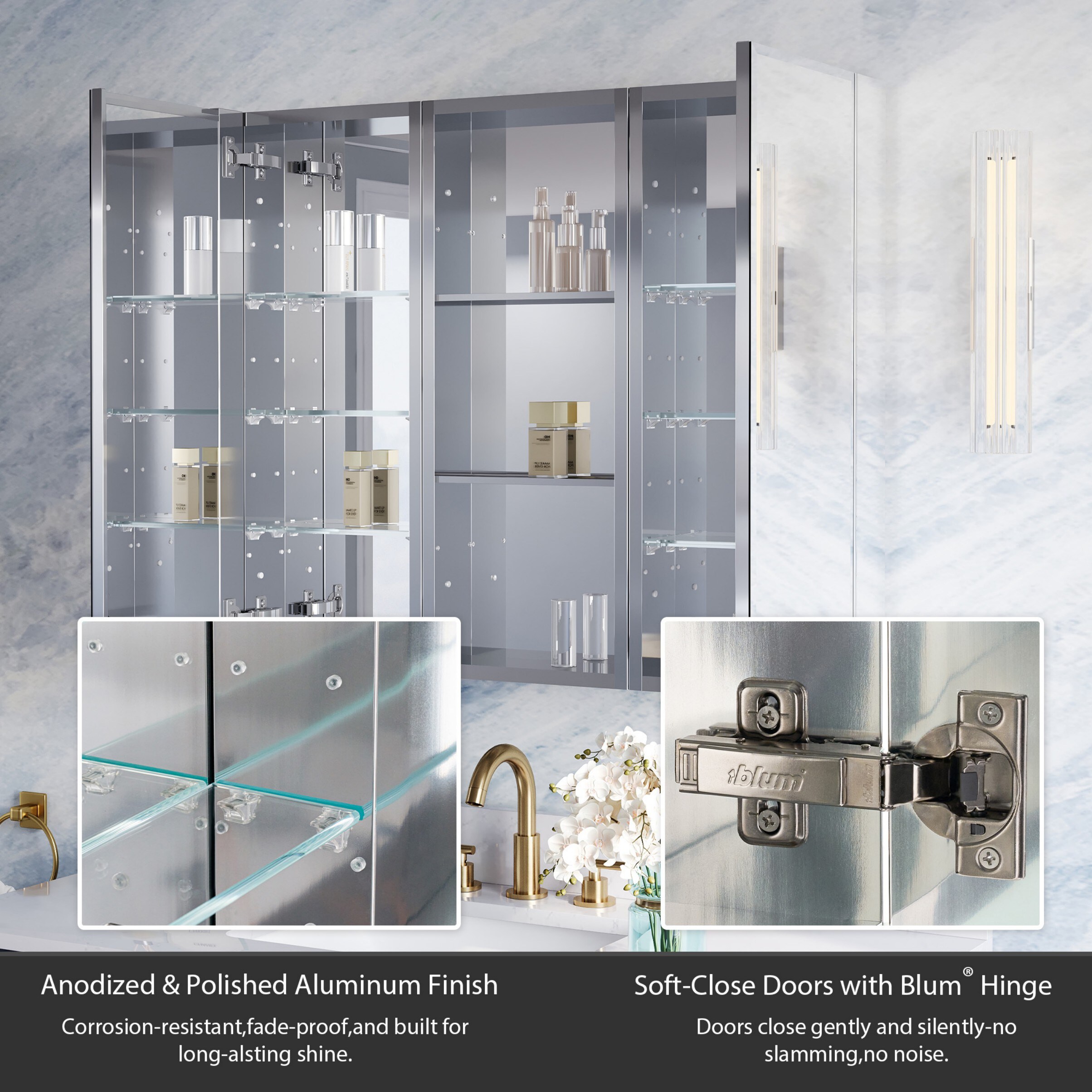 WELLFOR B12L1230MCB2R Bathroom-Wall-Cabinets - View #6