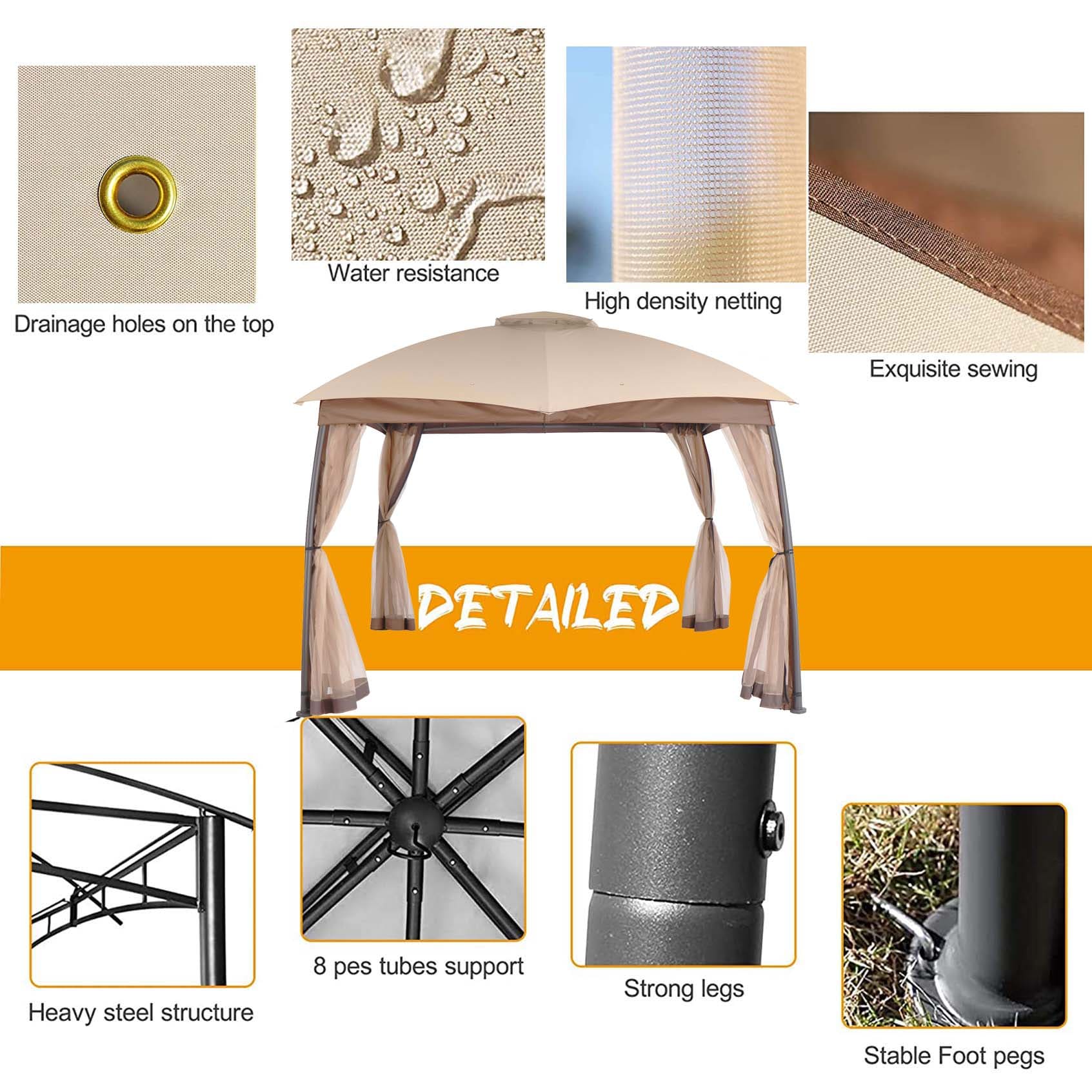 StarEcho GAZ004K Wood-Resin-Gazebos - View #4