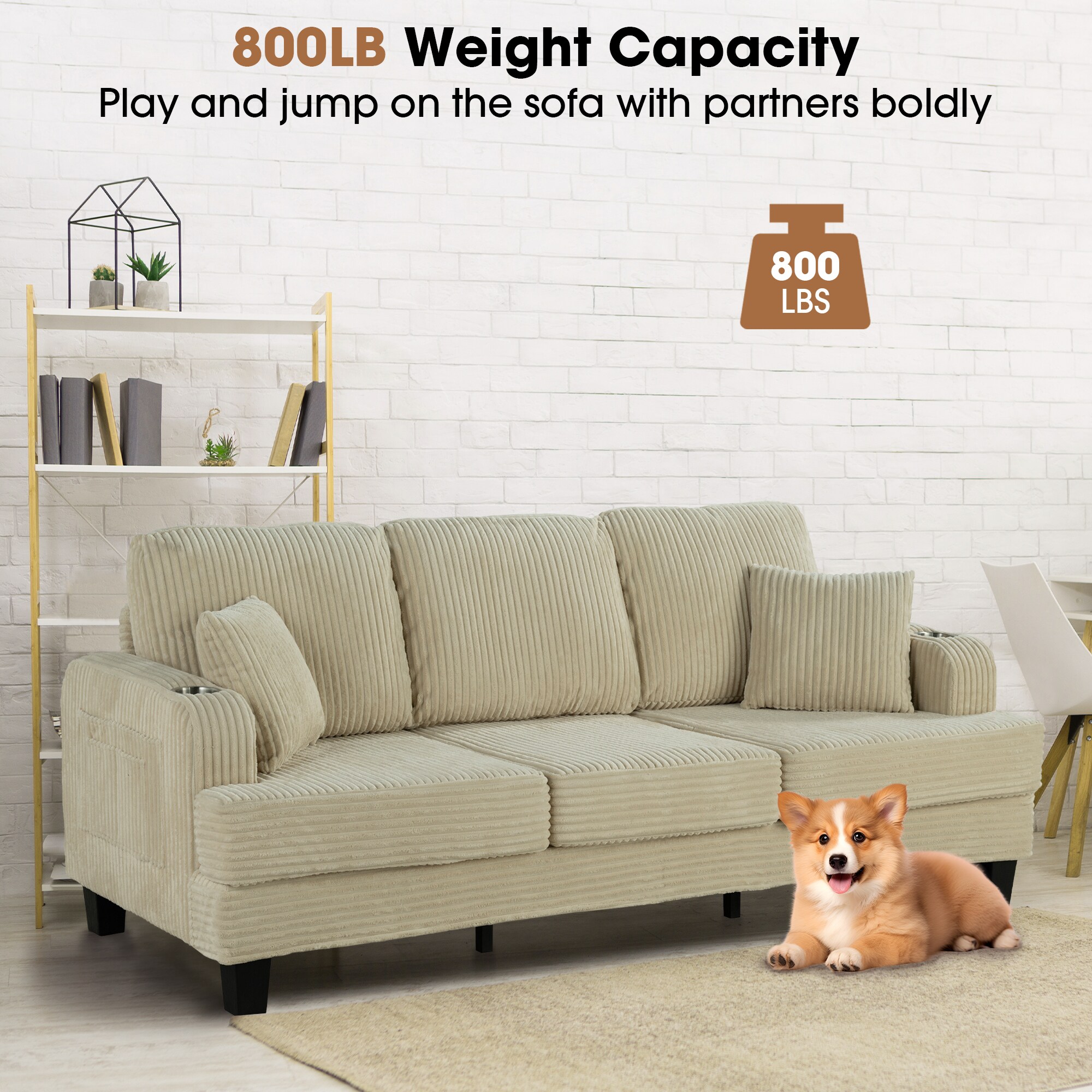 IHOMEadore MDSL6932BG Sofas-Loveseats - View #5