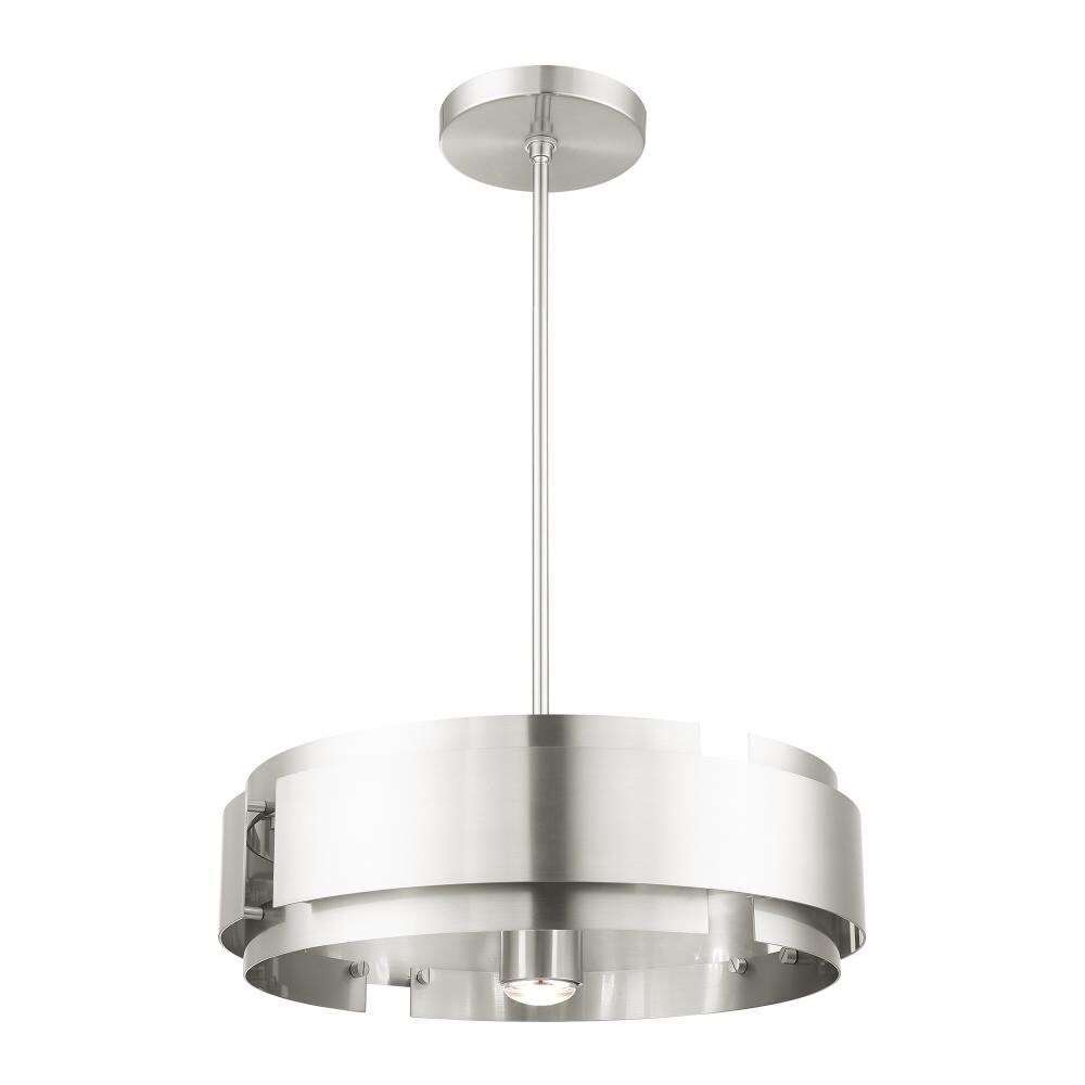 Brushed Nickel Drum 5-Light Pendant with Medium Base