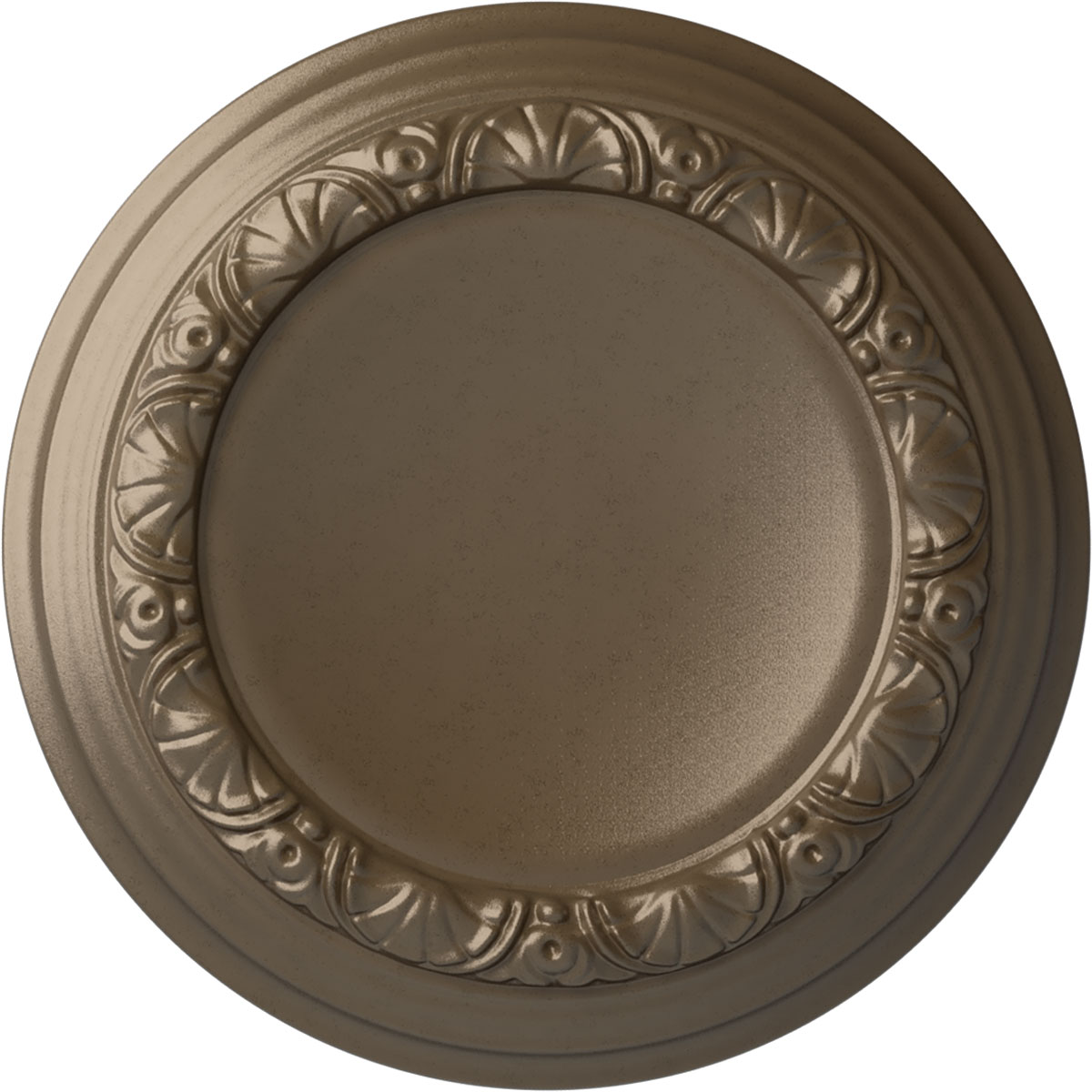 Ekena Millwork CM12CAWSS Carlsbad 12.5-in W x 12.5-in L Painted Warm Silver Polyurethane Whole Ceiling Medallion