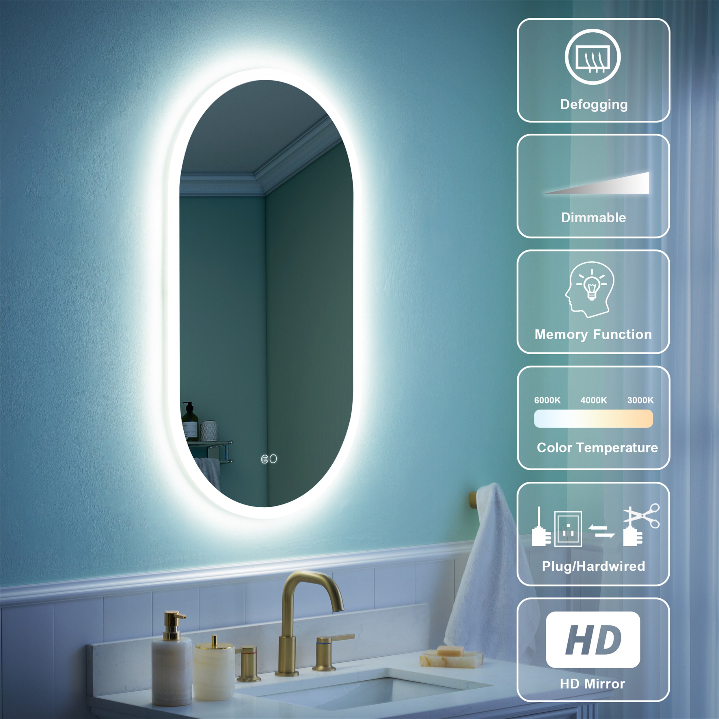 WELLFOR W10EP2036 Framed-Bath-Mirrors - View #8