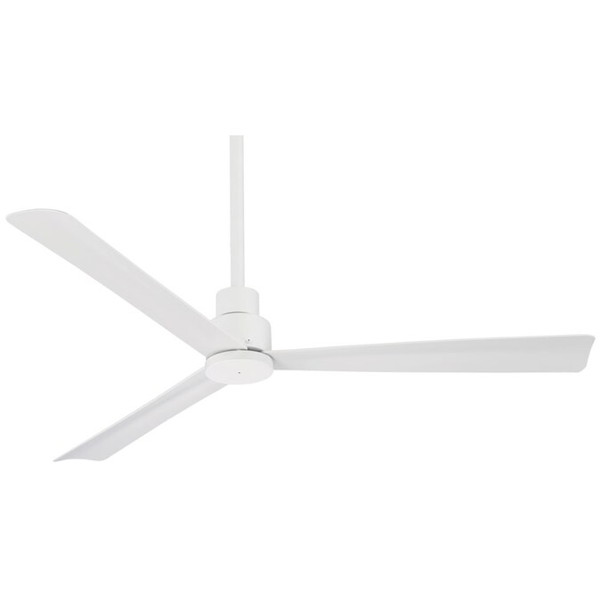 Minka Aire Simple 52 In Flat White Indoor Outdoor Ceiling Fan With Remote 3 Blade The Fans Department At Com - Outdoor Ceiling Fans With Remote White