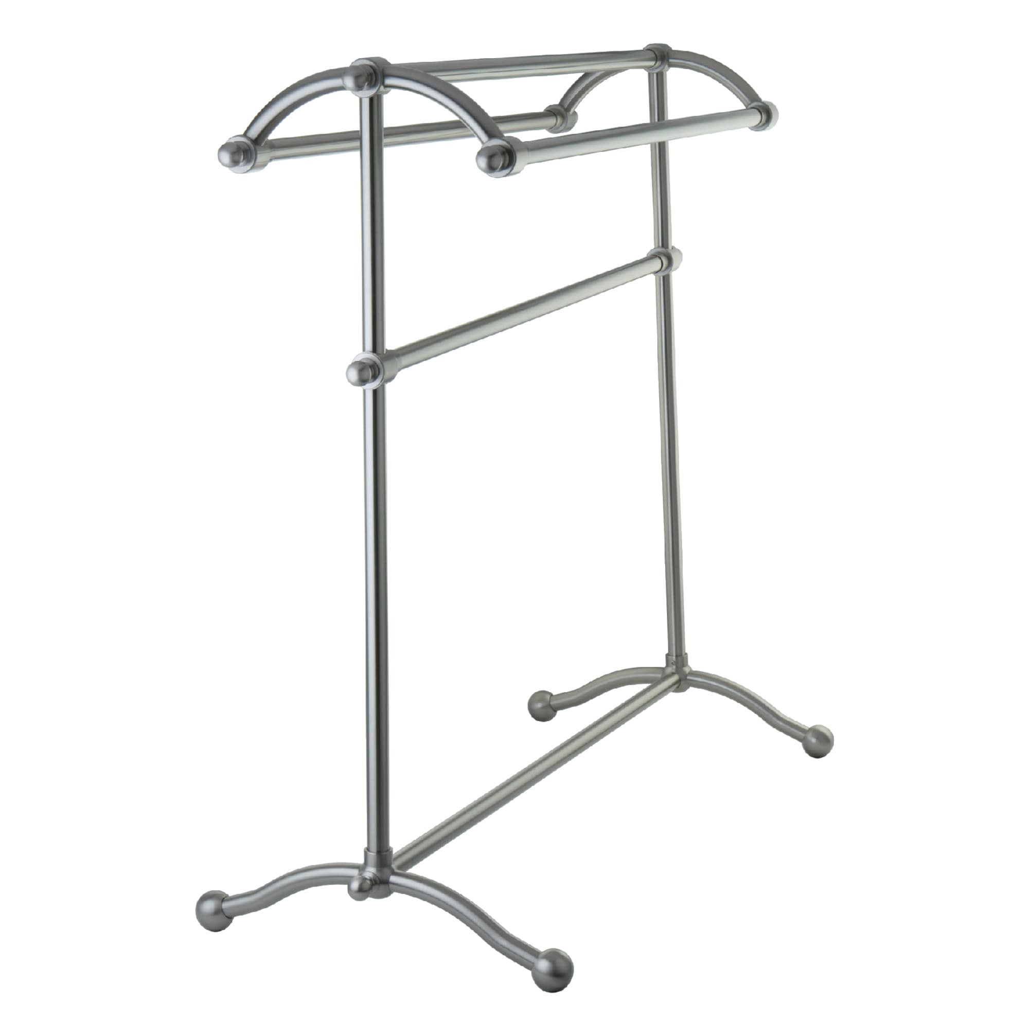 Elements of Design DS2298 Vintage Satin nickel Freestanding Towel Rack 10-Inches x 28-Inches x 20-Inches