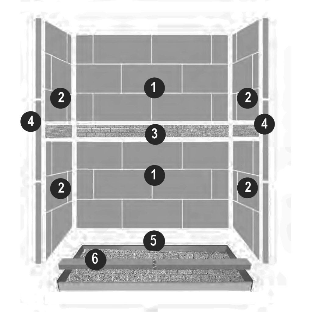 American Bath Factory AFGH-6042BR-CD-OB Alcove-Shower-Kit - View #6