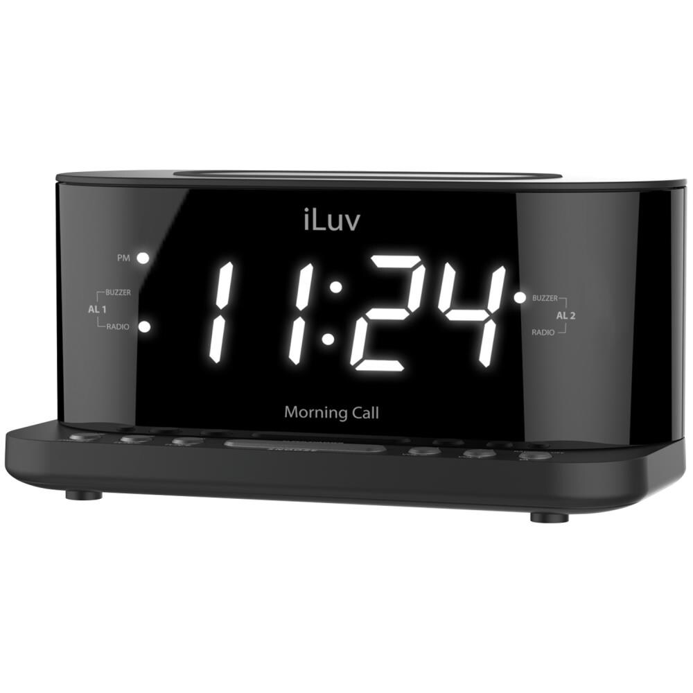 iLuv MORCAL5QULBK Digital Rectangle Tabletop Contemporary with Alarm