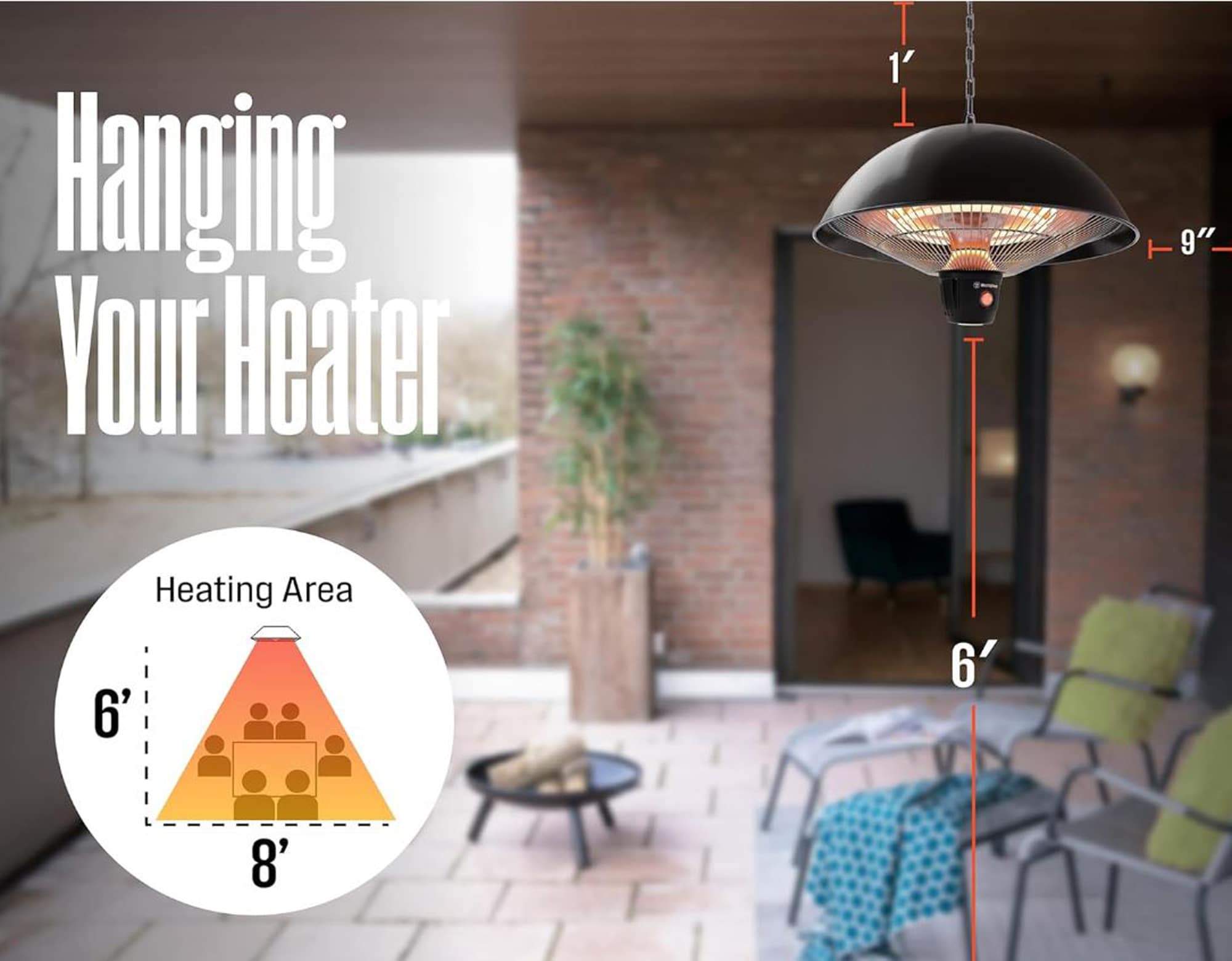 Westinghouse WES31-1540-BLACK Outdoor-Electric-Patio-Heaters - View #3