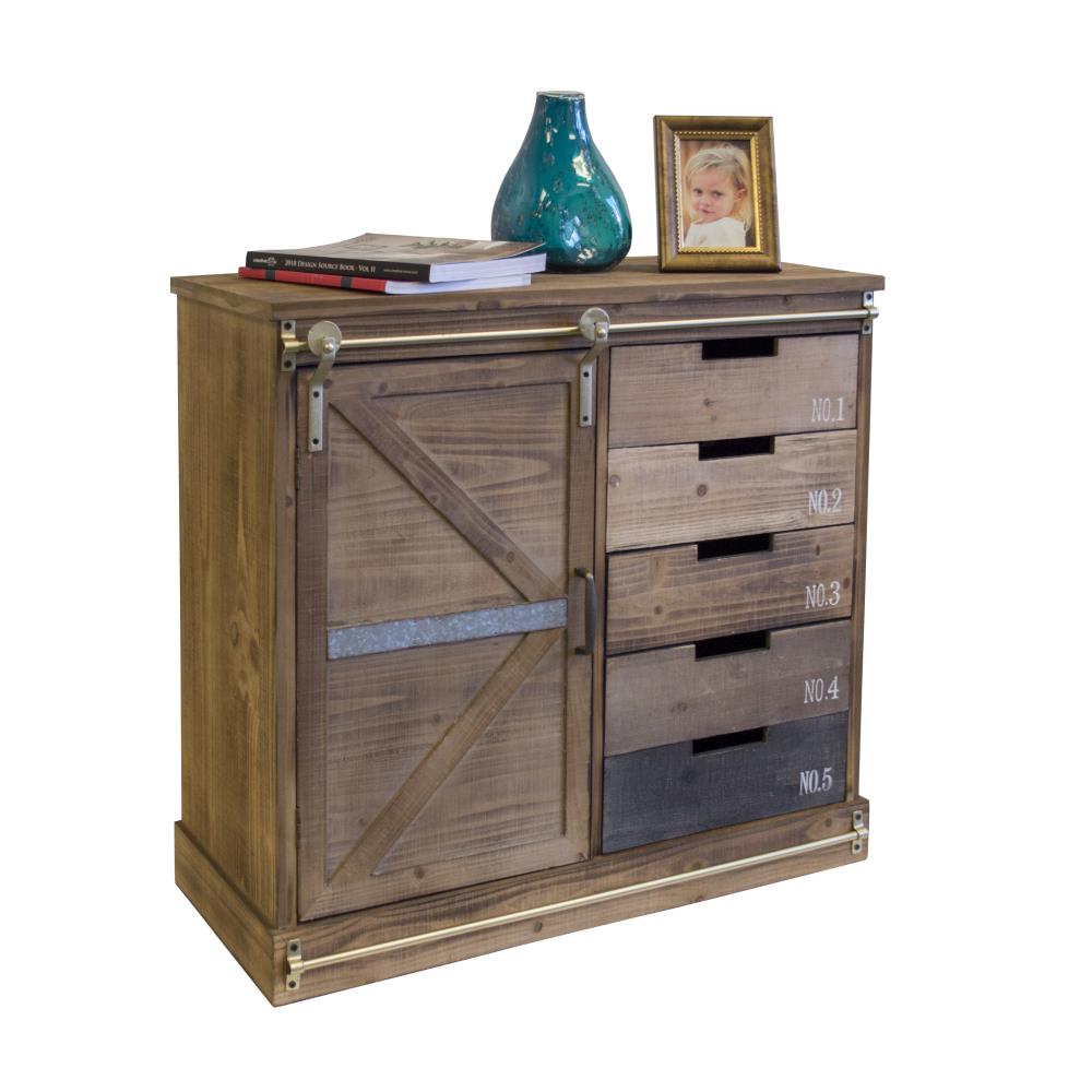 OSHOME Rustic Wood Pine Sideboard At Lowes.com