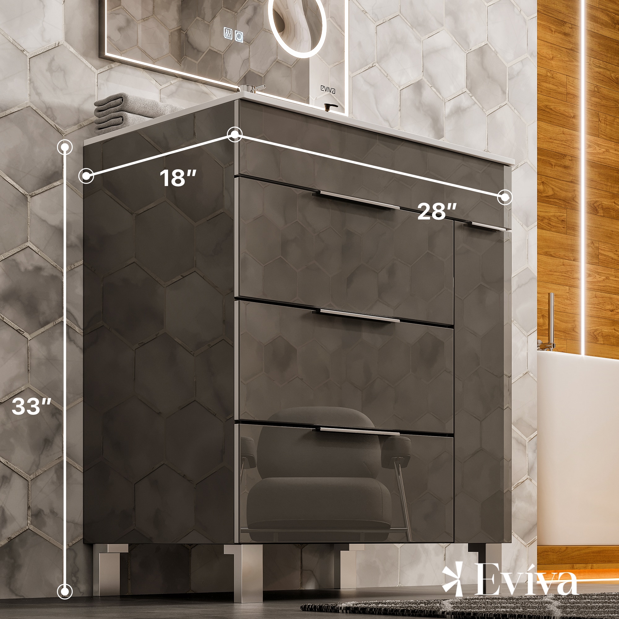 Eviva EVVN530-28GR Bath-Vanity-Combo - View #2