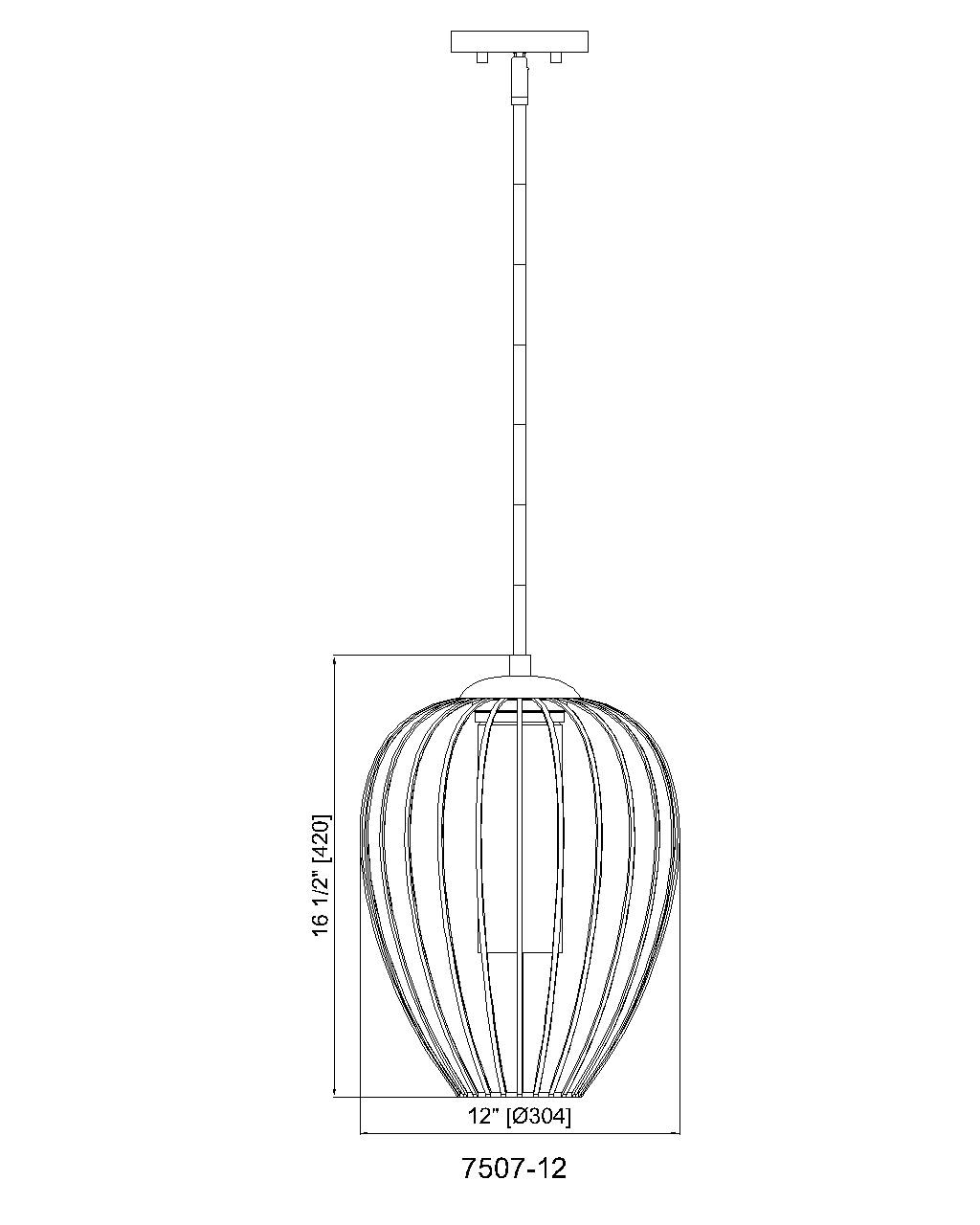 Modern Matte Black Tulip Pendant Light with Glass Shade